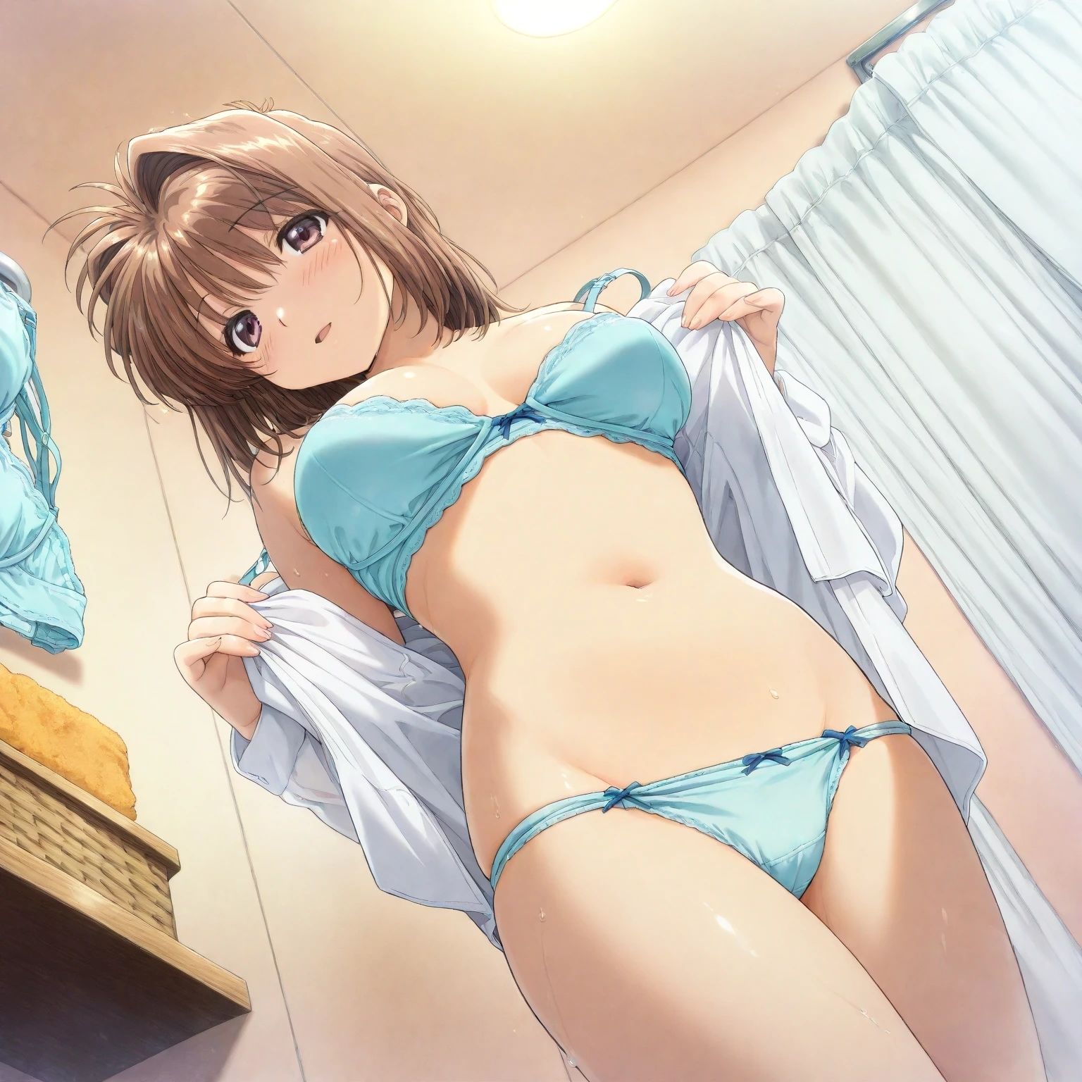 AIイラストCG集134 ミニスカ宅配ガール  理恵ちゃん - サンプル画像 6