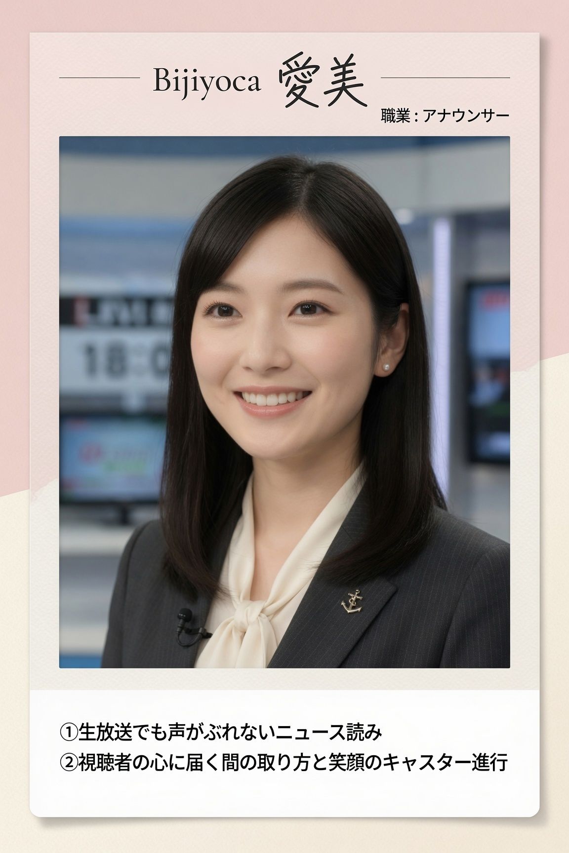私のお仕事図鑑_アナウンサー新居愛美 - サンプル画像 1