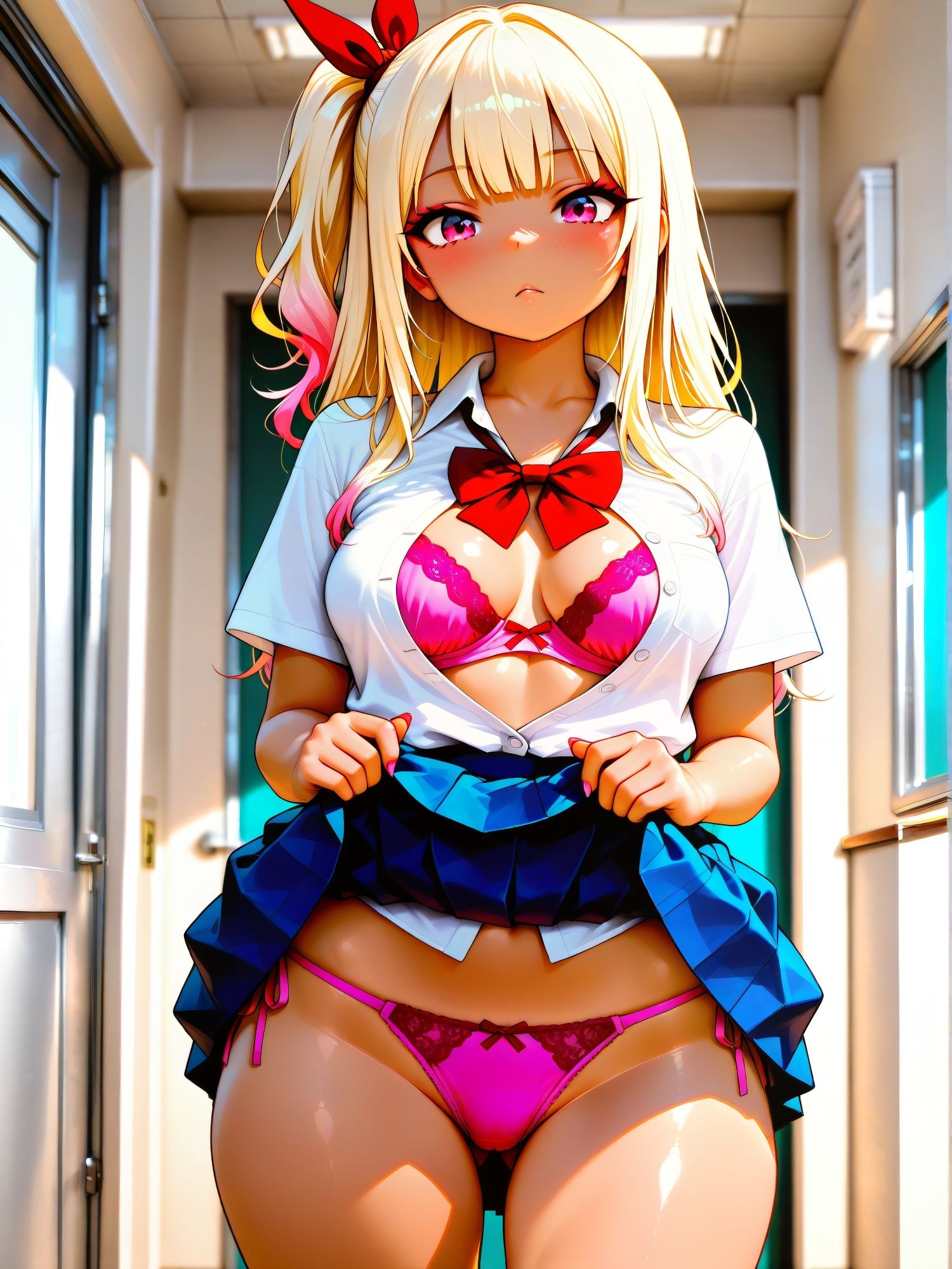 ギャルのパンティが見たい【制服×生脚編】 - サンプル画像 2