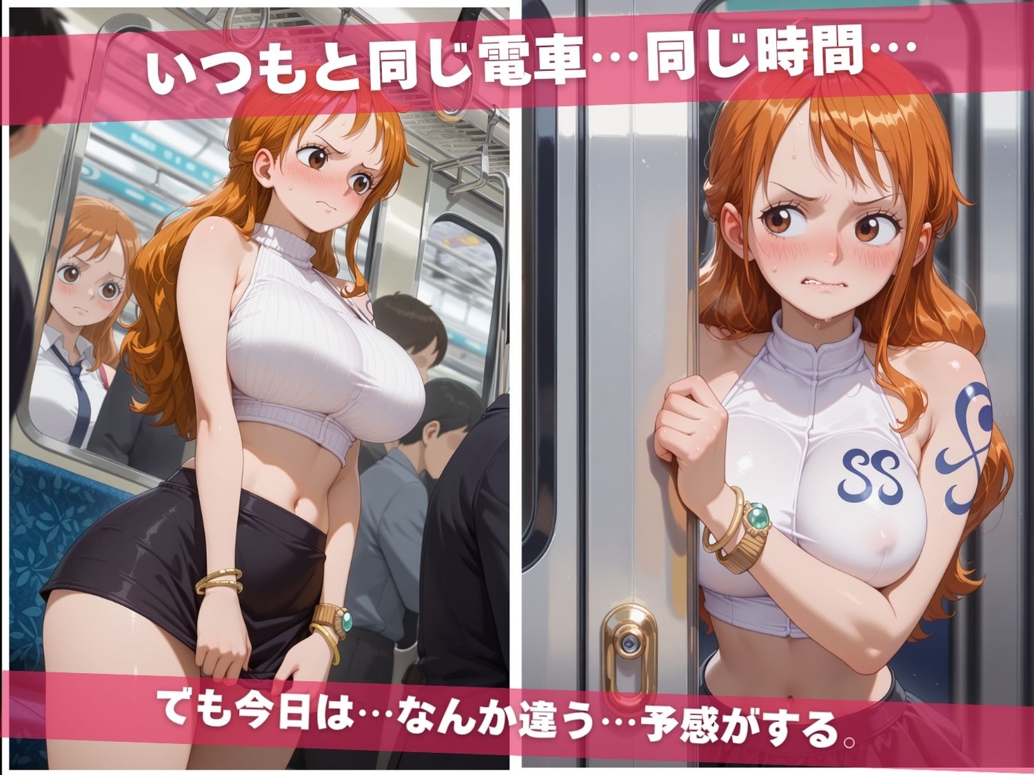 満員電車痴●地獄  〜●NEPIECE編〜 - サンプル画像 1