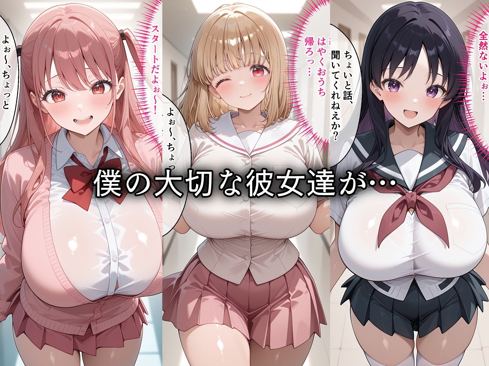 寝取られた巨乳麻雀部員たち〜催〇アプリで種付け完了 - サンプル画像 1