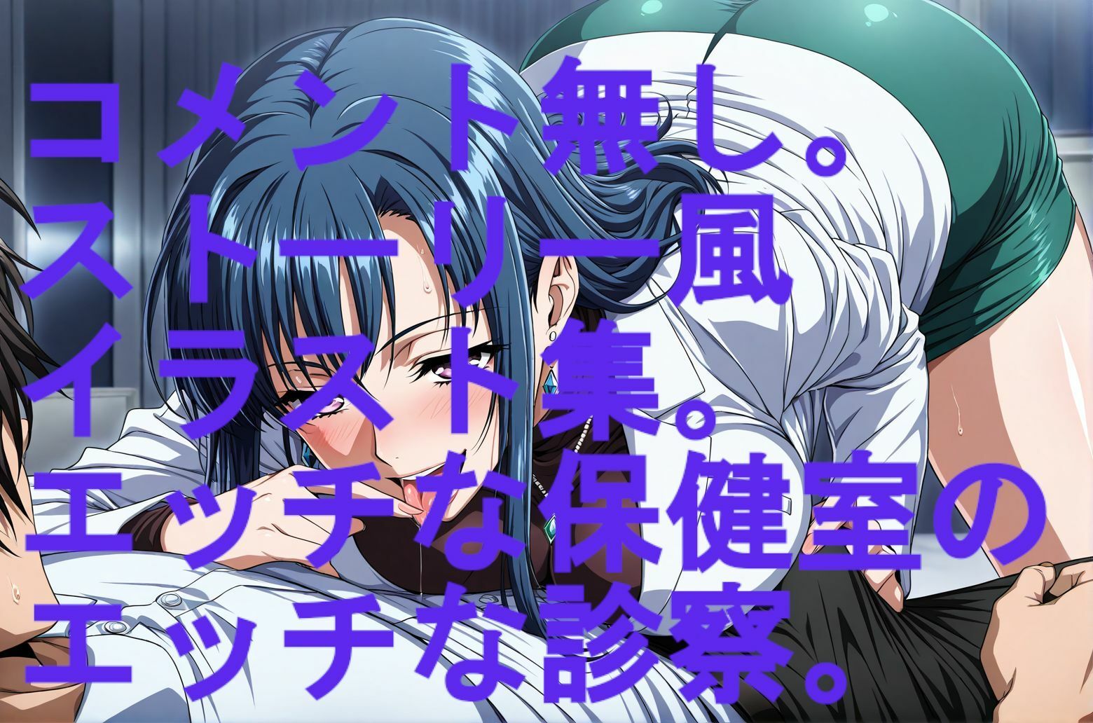 ストーリー風イラスト集。保健室の先生のエッチな診察 - サンプル画像 6