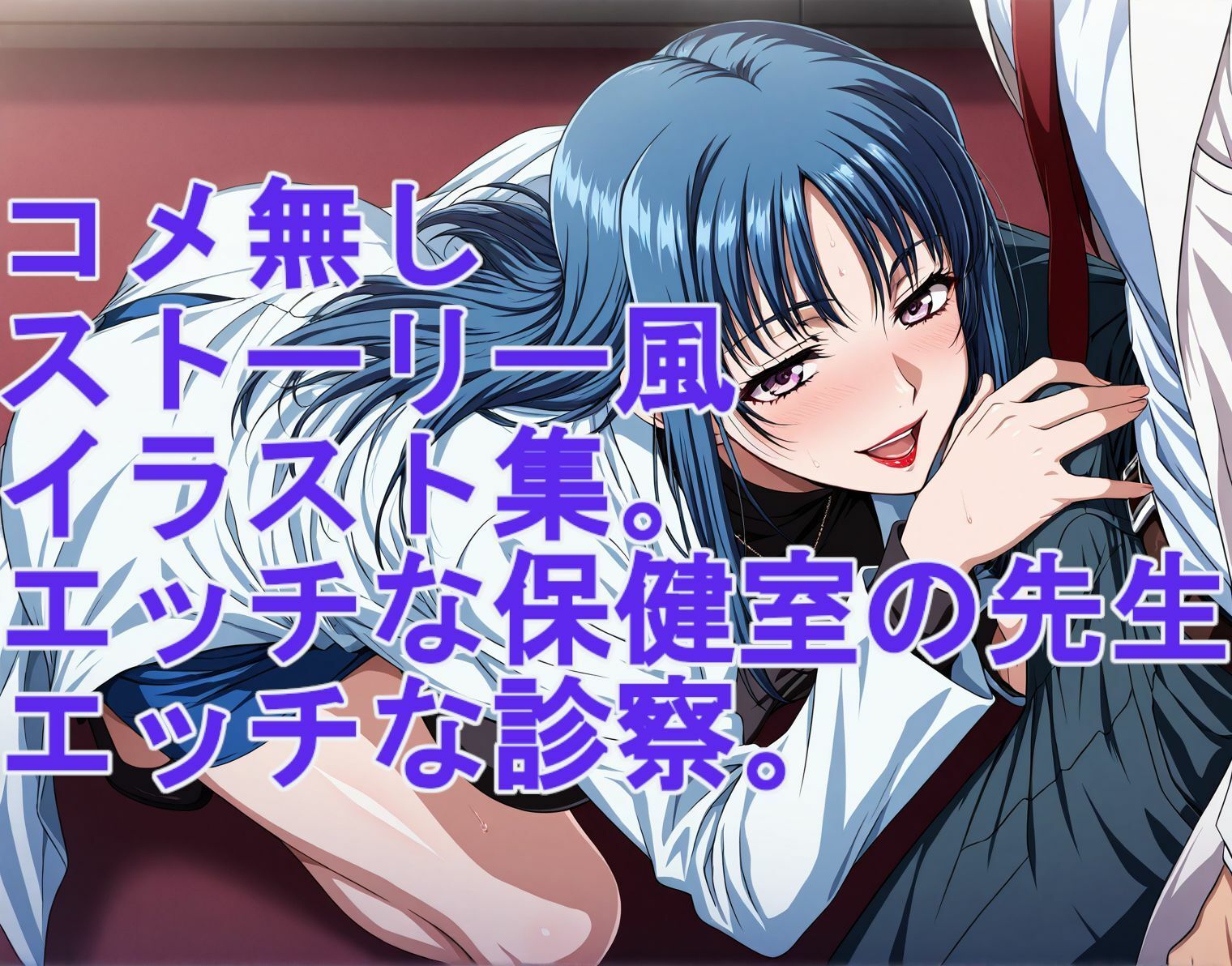 ストーリー風イラスト集。保健室の先生のエッチな診察 - サンプル画像 7