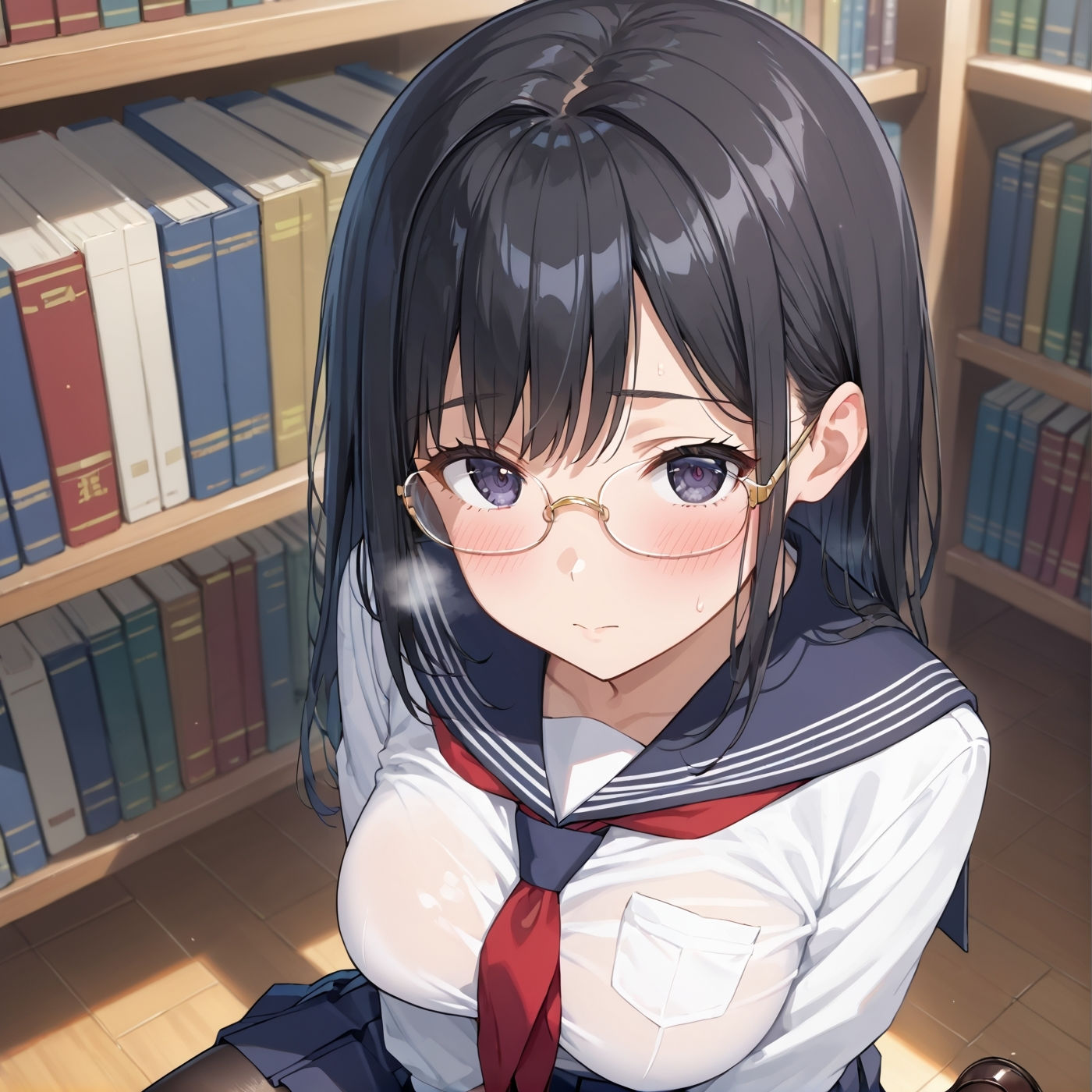 学園性活！図書委員と官能的な秘め事7【メガネ美少女の厳選CG500枚収録】 - サンプル画像 2