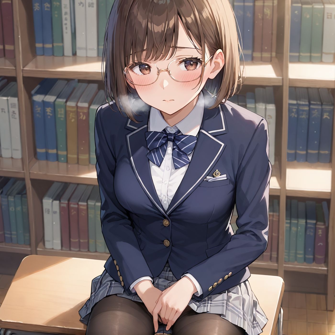 学園性活！図書委員と官能的な秘め事7【メガネ美少女の厳選CG500枚収録】 - サンプル画像 5