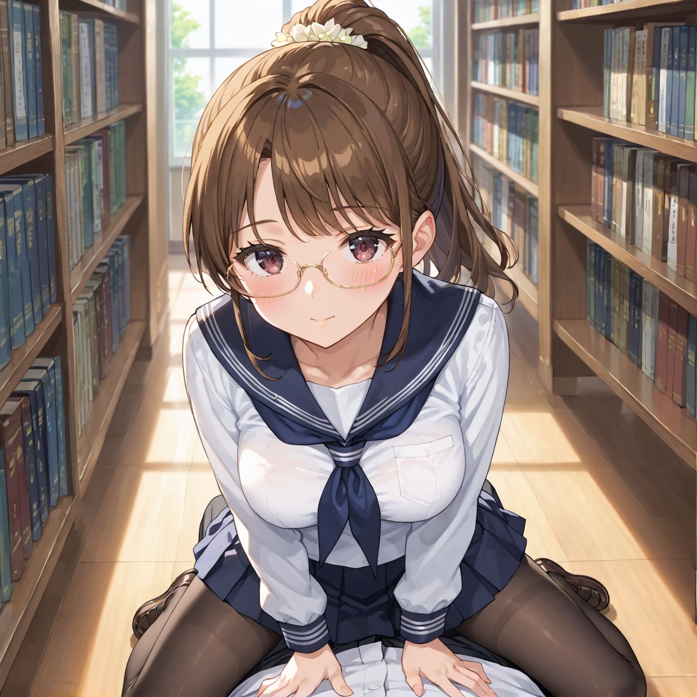 学園性活！図書委員と官能的な秘め事7【メガネ美少女の厳選CG500枚収録】 - サンプル画像 9