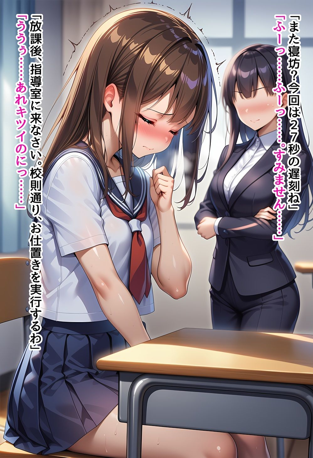 女子校生お仕置きクリ電マ〜些細なミスでお仕置きクリ電マ調教のやりすぎアクメ処刑させられちゃう女子校生達の短編CG集 - サンプル画像 4