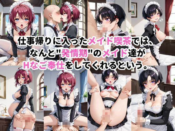 入店注意！発情期メイド喫茶！！〜ル○マリア・ホーク＆ナ○ル・バジルール編〜 - サンプル画像 1