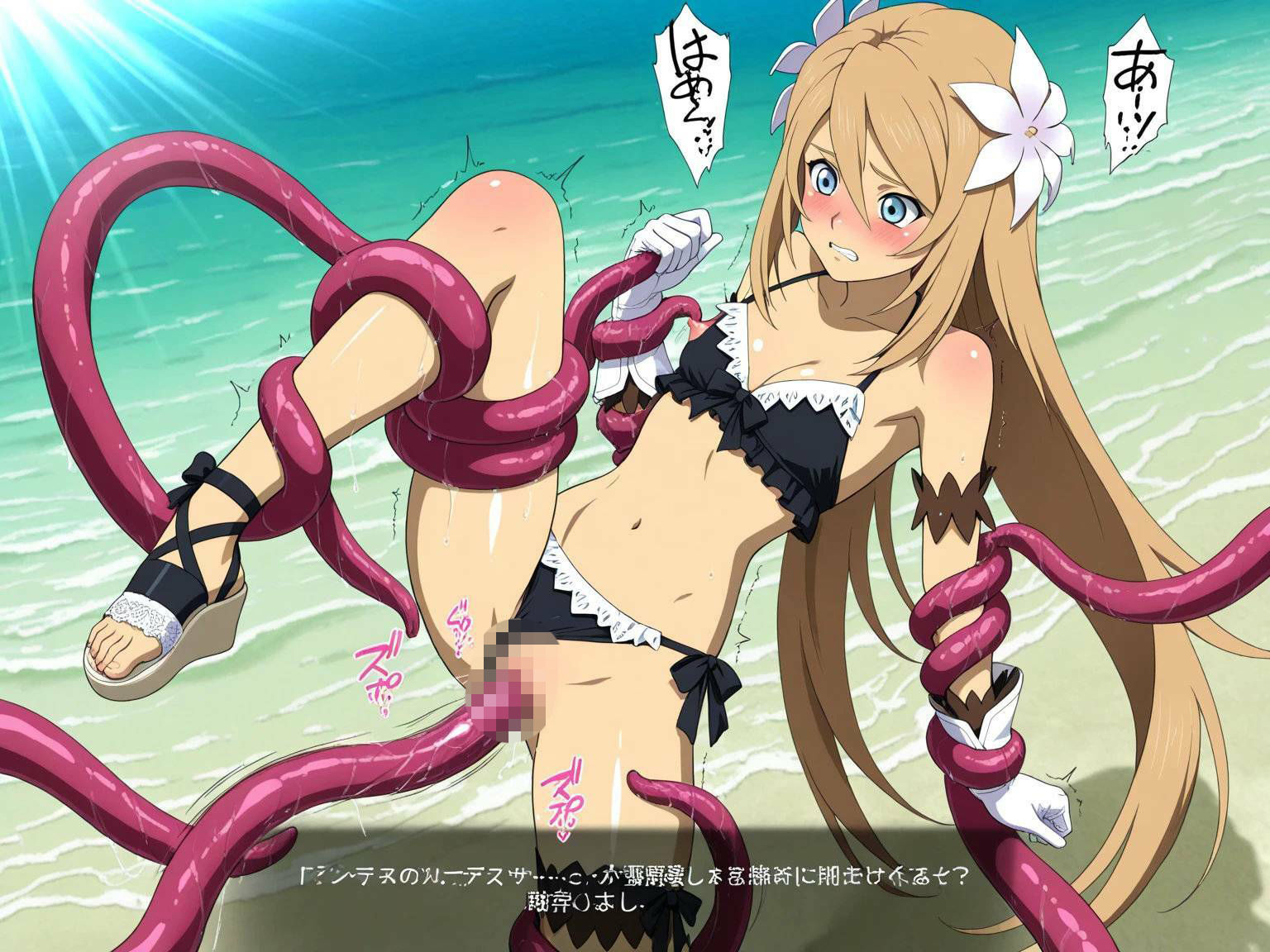 テ〇ルズ  水着  触手  生成AIエロ画像 - サンプル画像 3