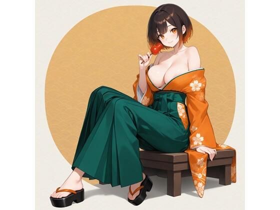 和服姿のエッチな女の子