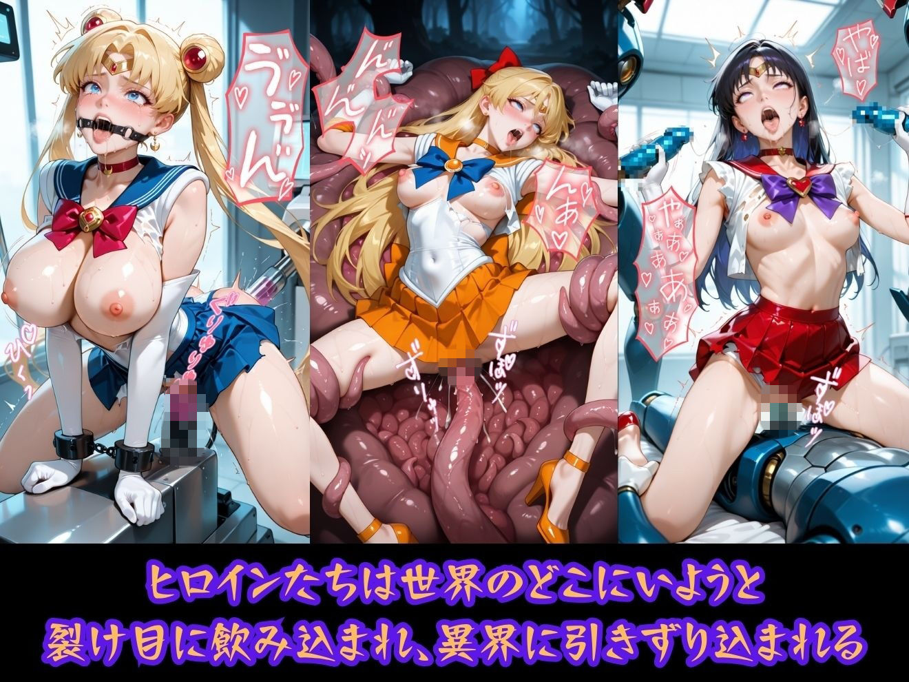 異種姦ヒロイン凌●〜セーラーム●ン編〜 - サンプル画像 7
