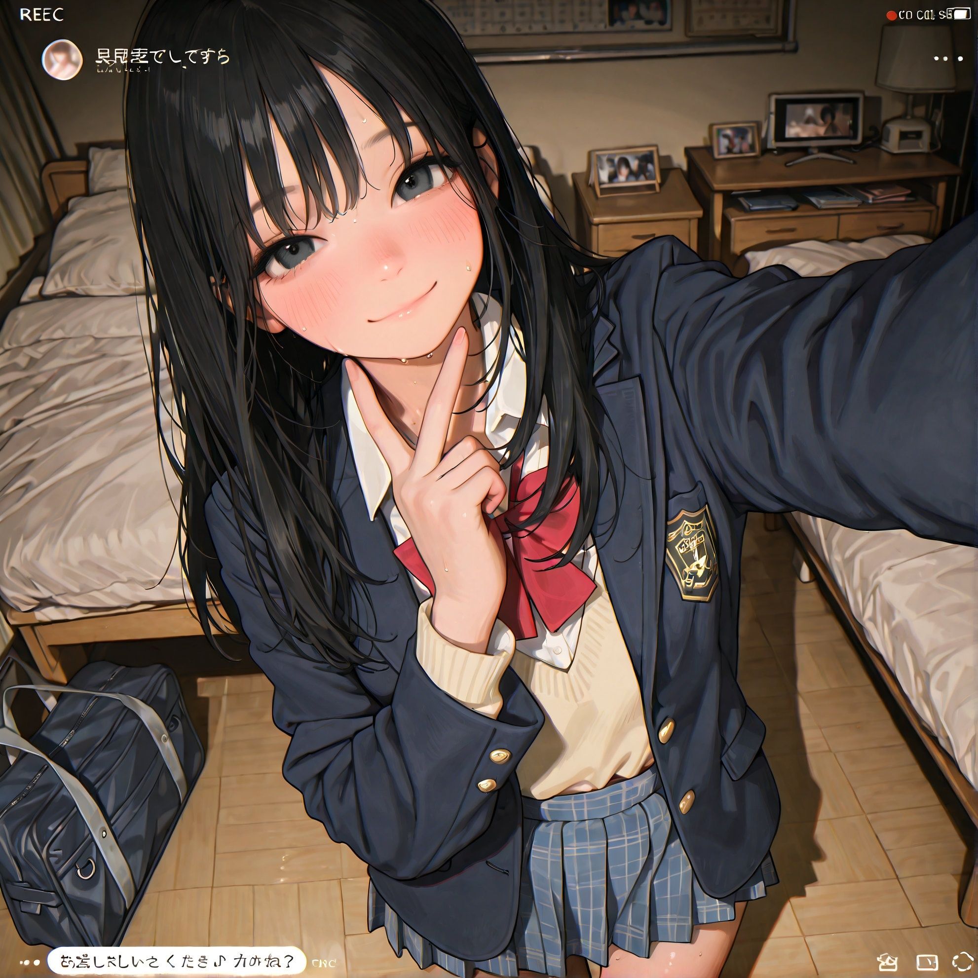 【500枚】えっちな配信をしていた 幼馴染JK - サンプル画像 1