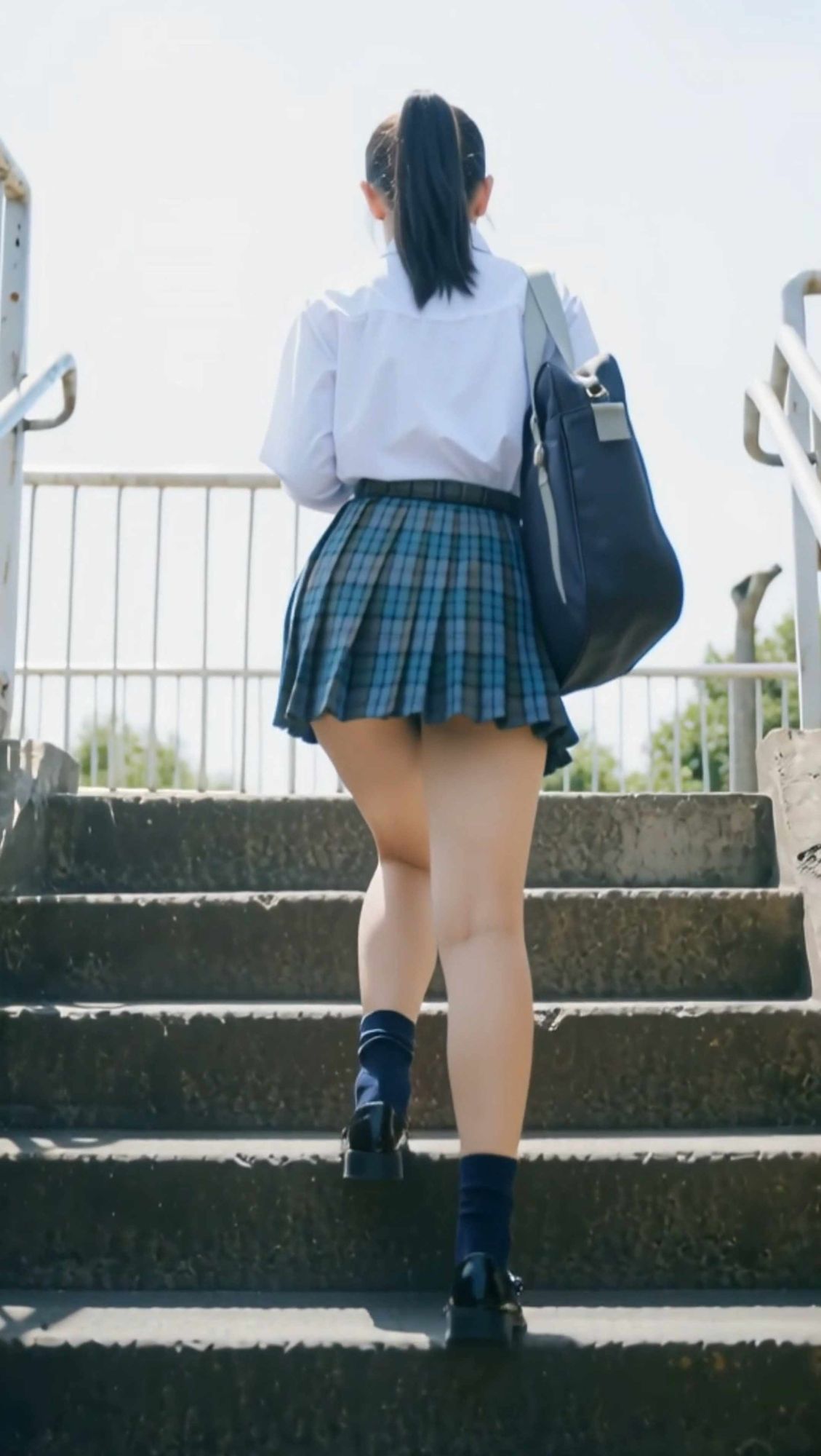 日常のエロい太ももとパンチラ＜JK・ミニスカ美女編＞ - サンプル画像 2