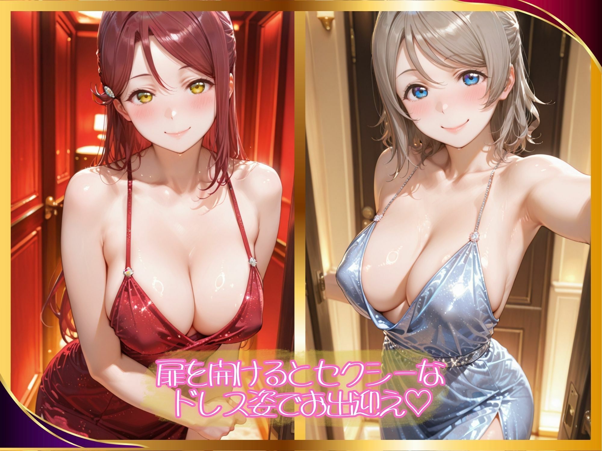 【高級風俗嬢】濃厚ご奉仕 〜ラブラ●ブ！サ●シャイン！！ 桜内 ●子＆渡● 曜〜 - サンプル画像 1