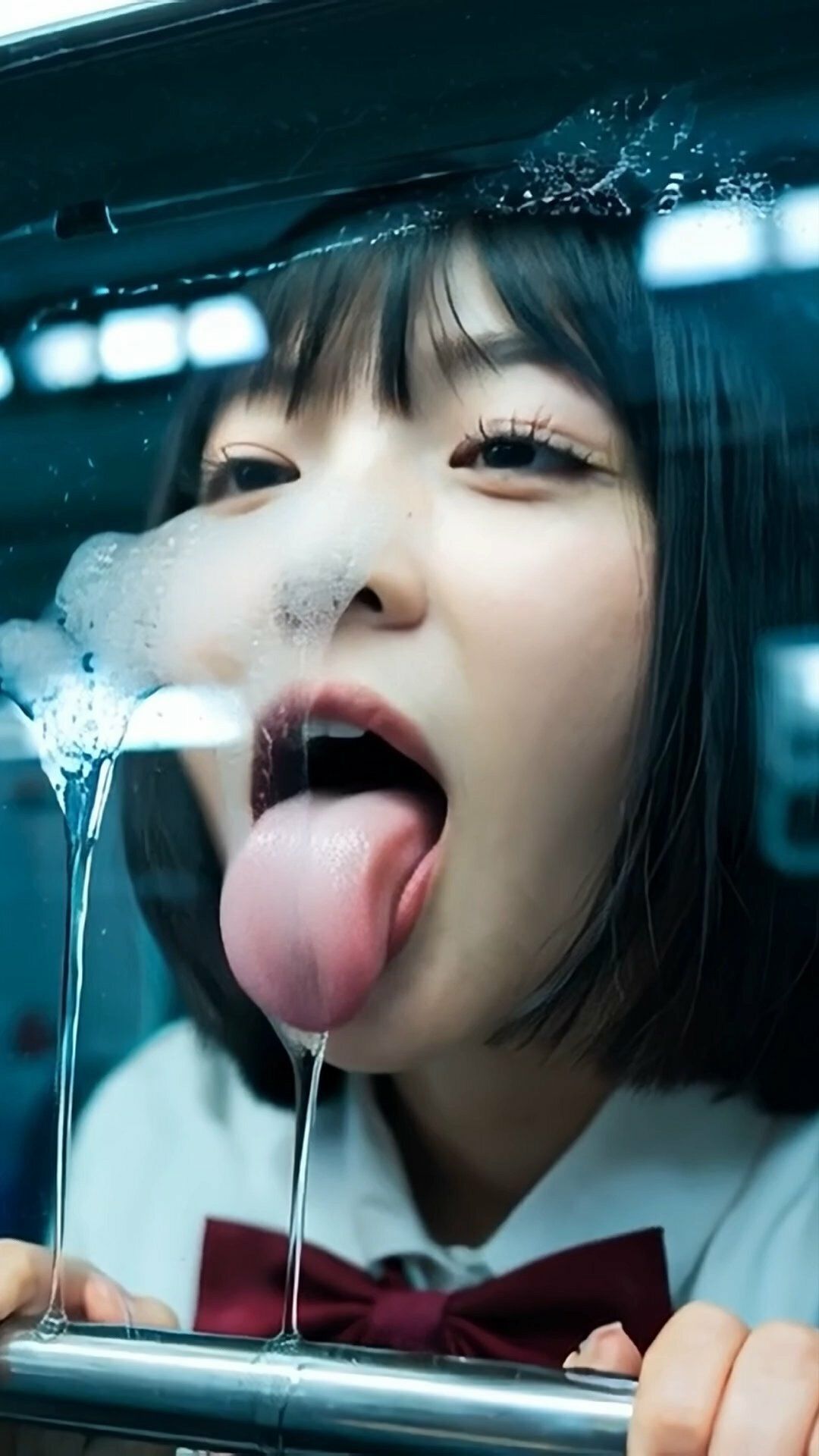 舌フェチ11 AI 電車女子2 - サンプル画像 1