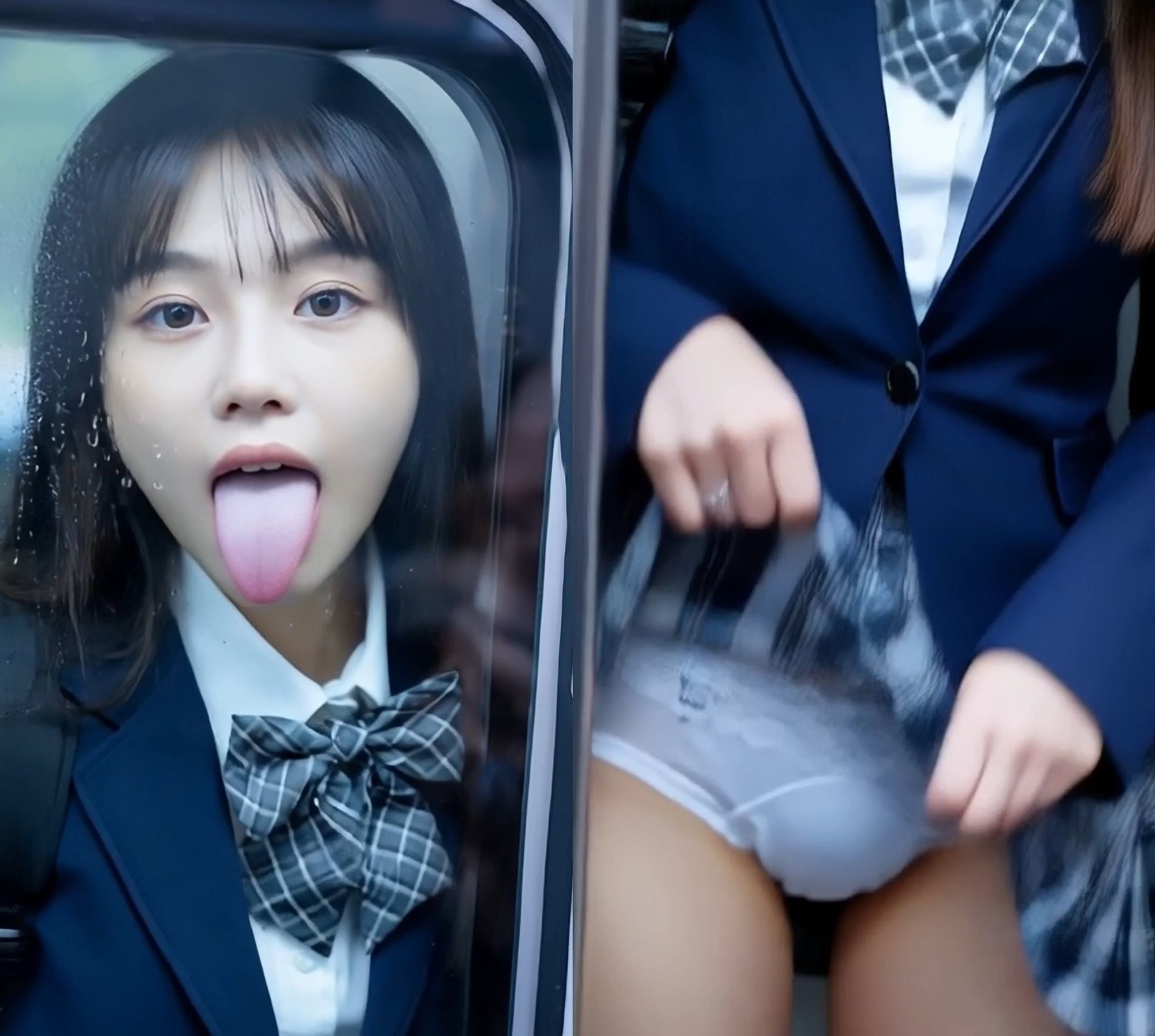 舌フェチ11 AI 電車女子2 - サンプル画像 8