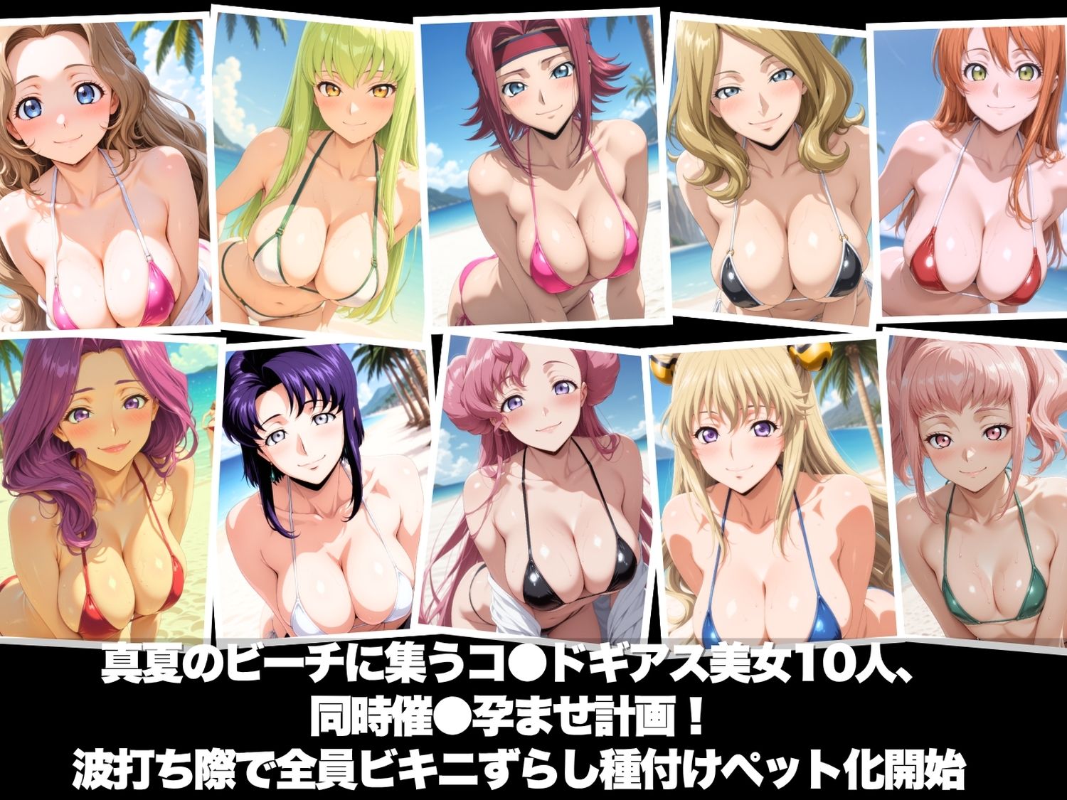 真夏の海辺で堕ちて 〜おじさんの虜になって妊娠するまで〜 コ●ドギアス編 - サンプル画像 1