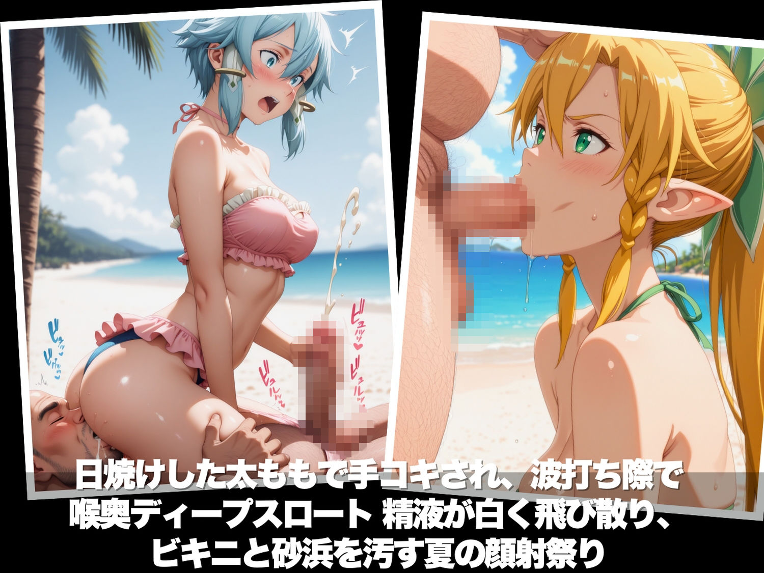 真夏の海辺で堕ちて 〜おじさんの虜になって妊娠するまで〜 ソ●ドアート・オンライン編 - サンプル画像 4