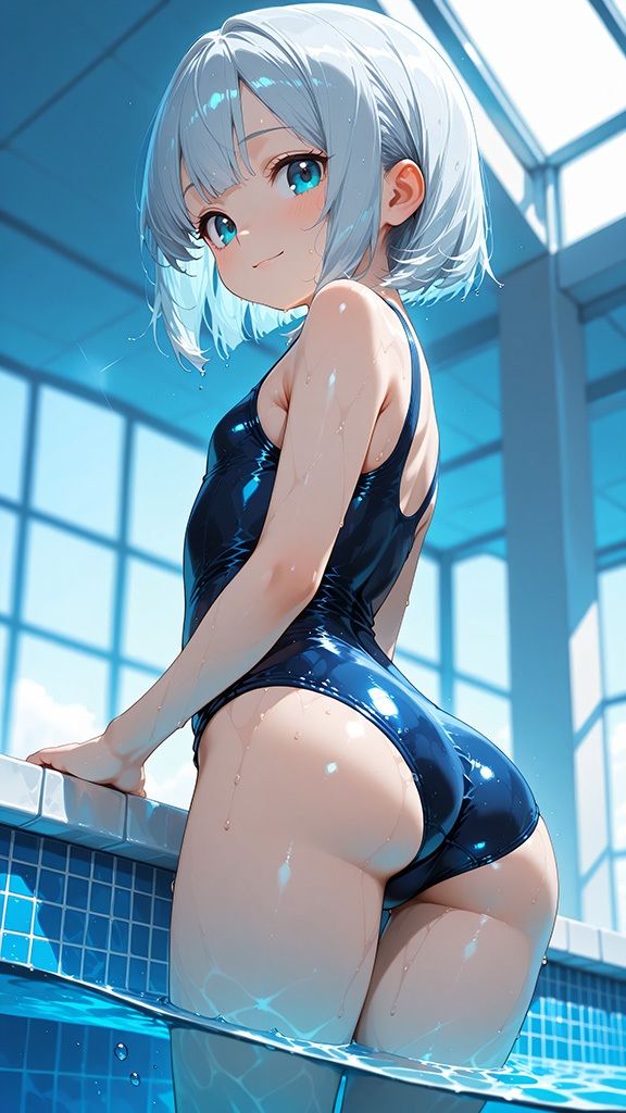 銀髪ショートカットの妹がパンツを見せて誘惑してくるCG集 - サンプル画像 5