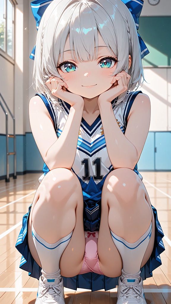 銀髪ショートカットの妹がパンツを見せて誘惑してくるCG集 - サンプル画像 6
