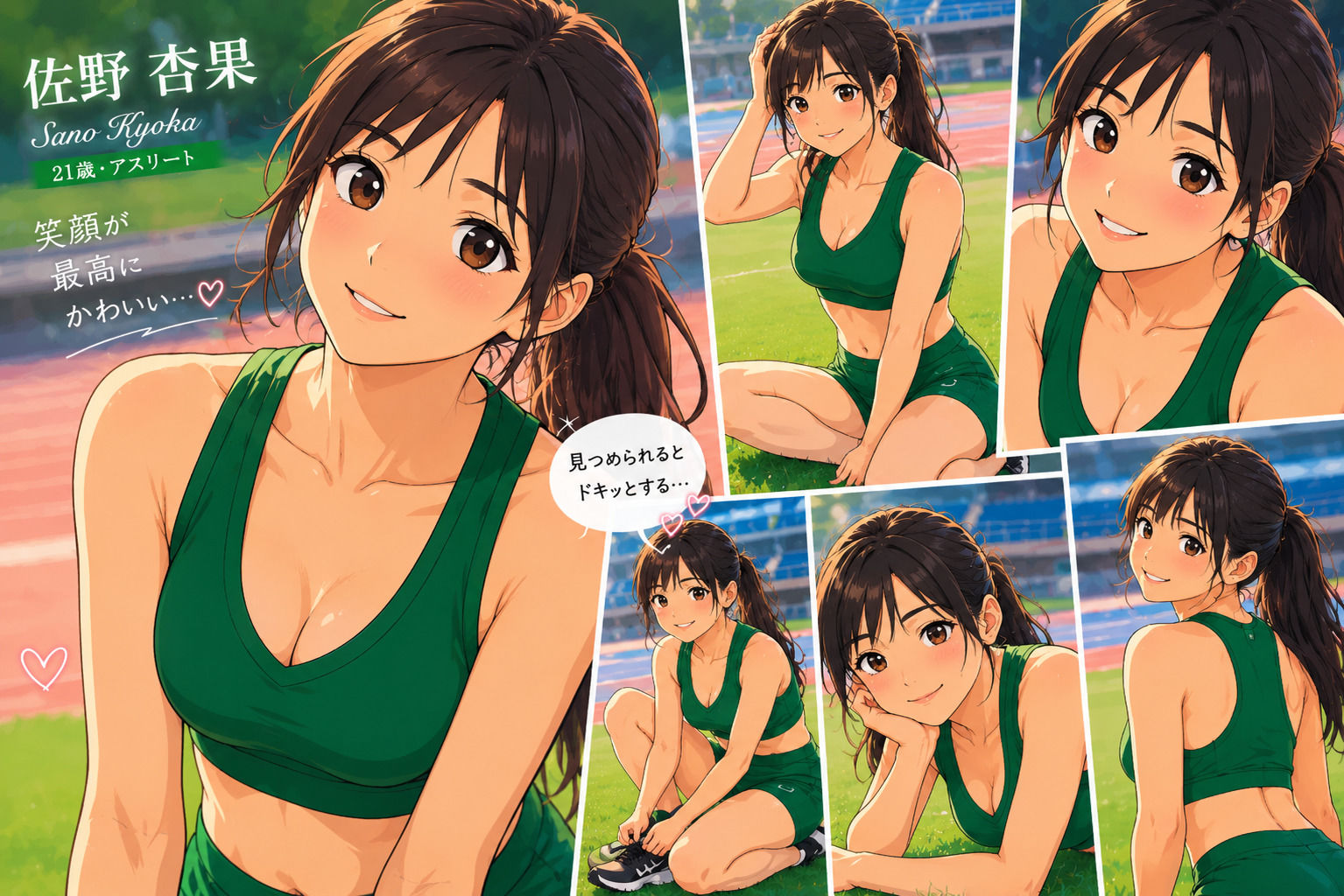 【CG】女子陸上部ヌードグラビア写真集 Vol.1 - サンプル画像 1