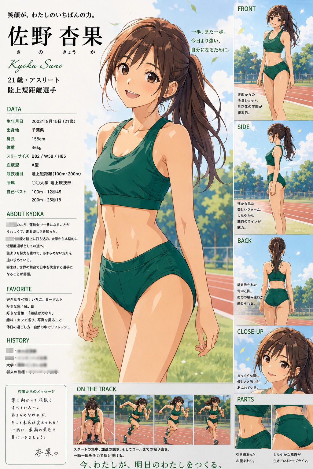 【CG】女子陸上部ヌードグラビア写真集 Vol.1 - サンプル画像 2