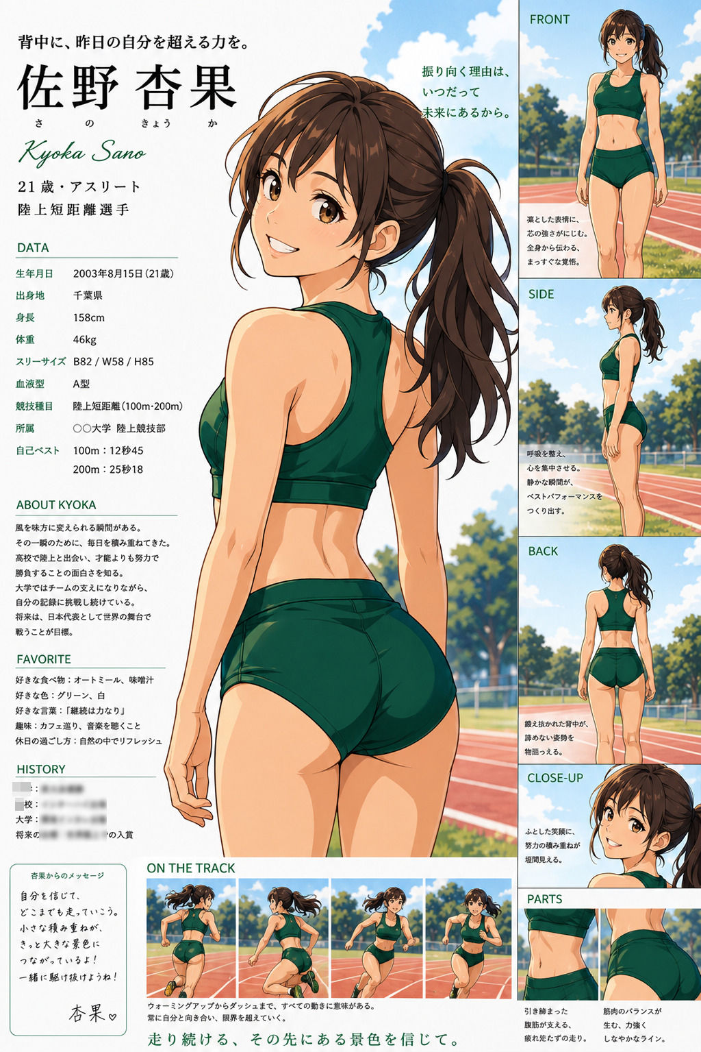 【CG】女子陸上部ヌードグラビア写真集 Vol.1 - サンプル画像 3