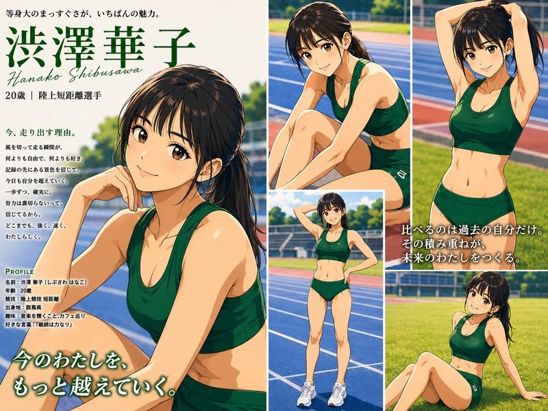 【CG】女子陸上部ヌードグラビア写真集 Vol.2 - サンプル画像 1