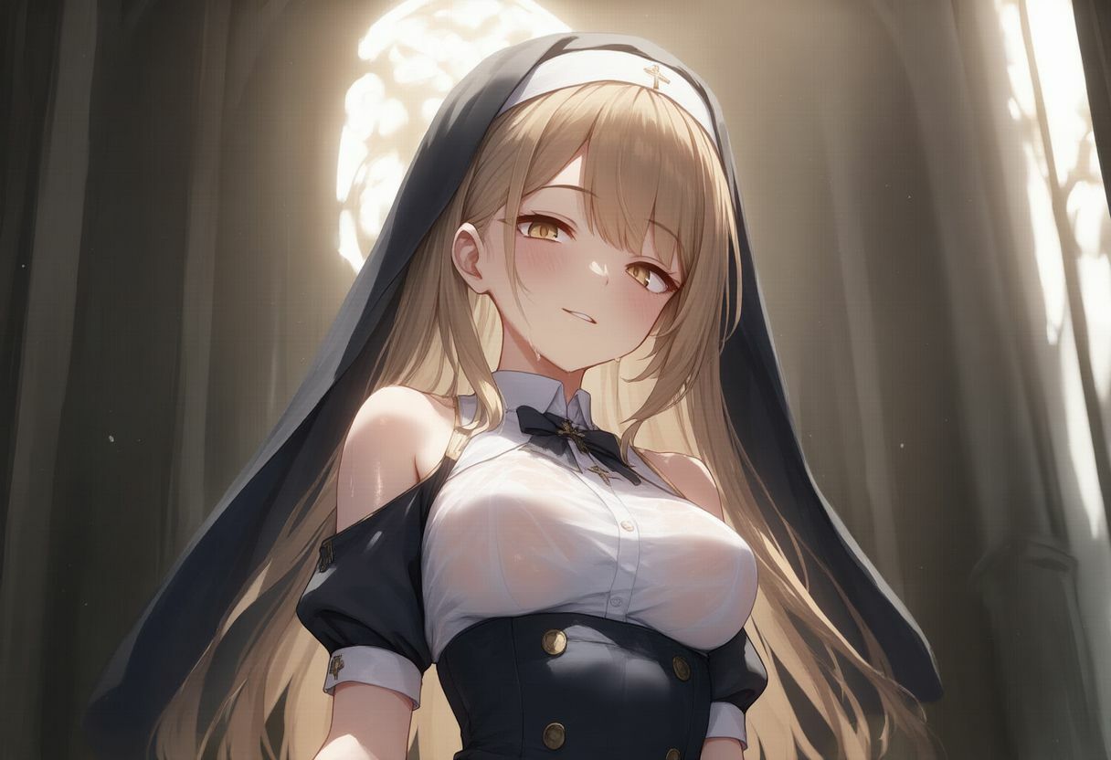 美少女図鑑  清楚なシスター  救済教団の罠 - サンプル画像 1
