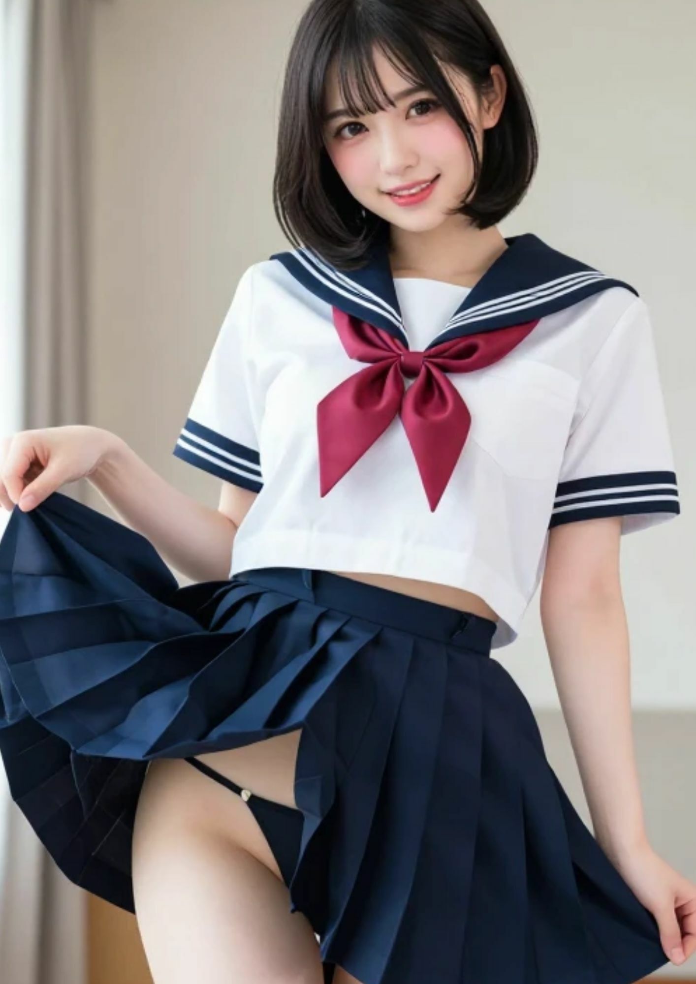 AI美女写真集VOL.4 ショートヘアお姉さん「AIななみ」のコスプレ画像集♪ - サンプル画像 7