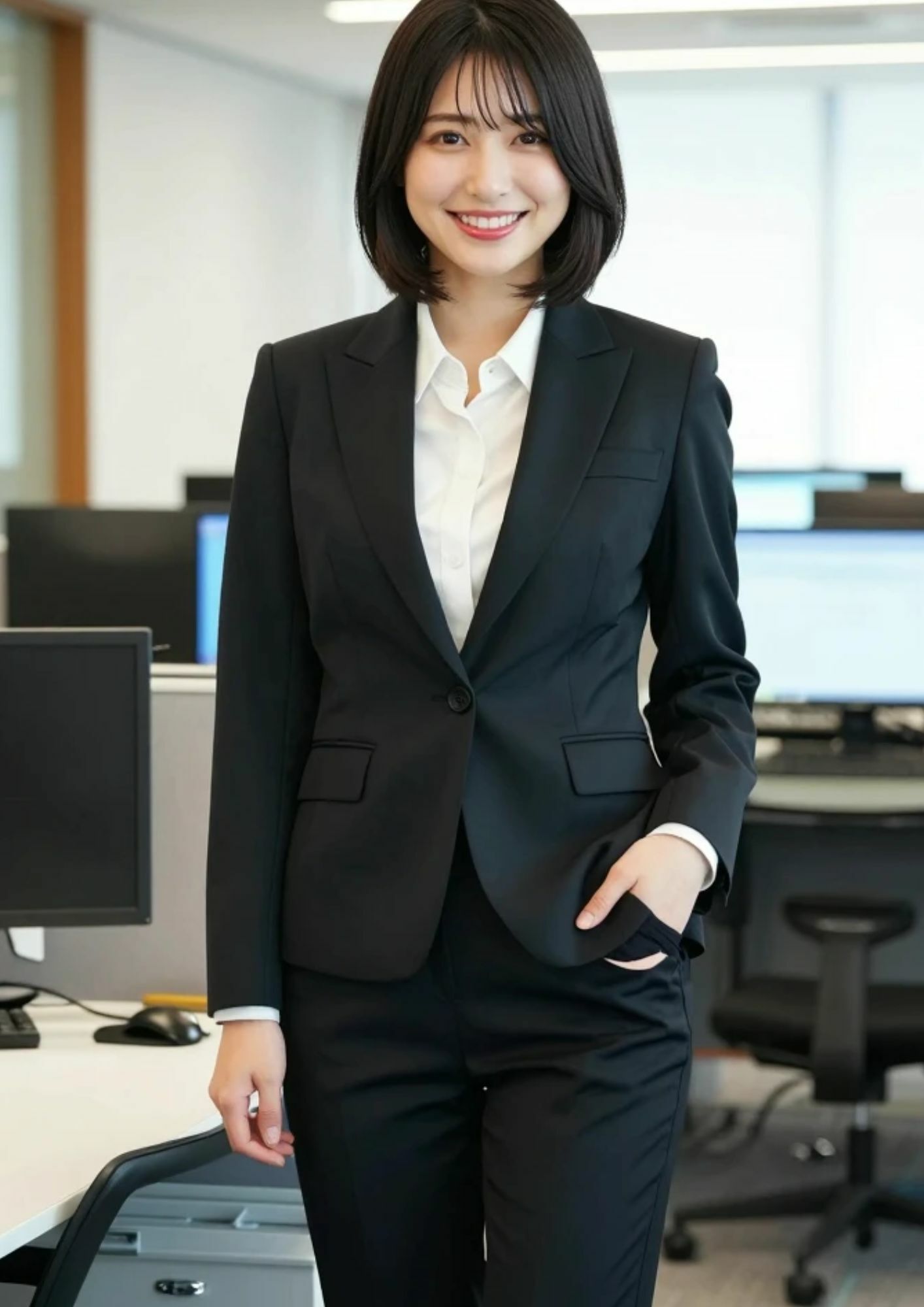 AI美女写真集VOL.4 ショートヘアお姉さん「AIななみ」のコスプレ画像集♪ - サンプル画像 8