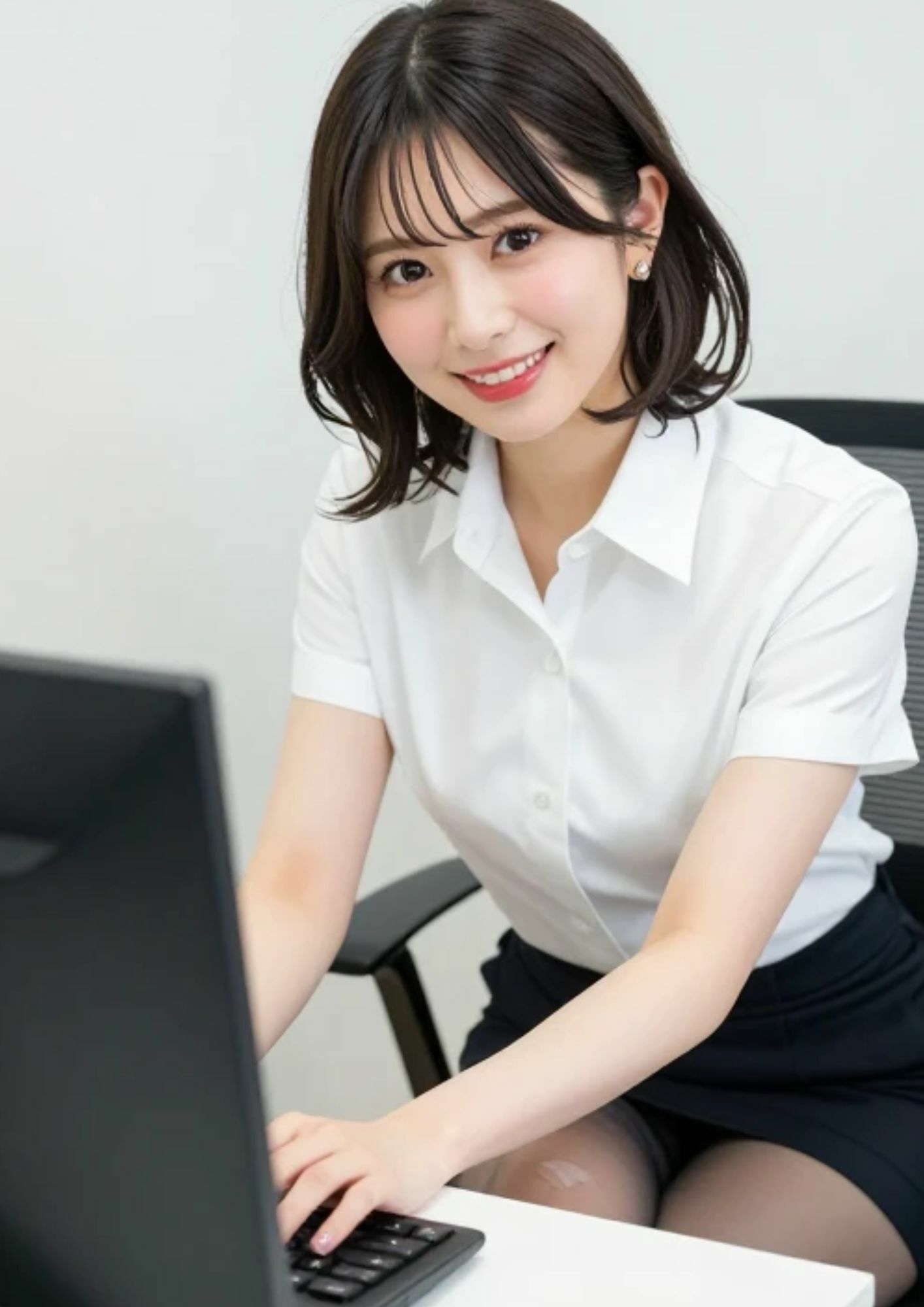 AI美女写真集VOL.4 ショートヘアお姉さん「AIななみ」のコスプレ画像集♪ - サンプル画像 9