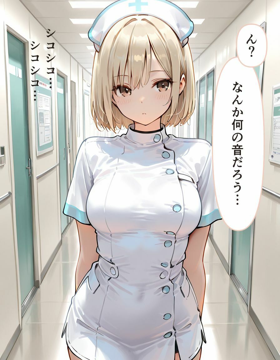 美女ナースにオナニー現場を見られ密着中出しおちんちん介助 - サンプル画像 1