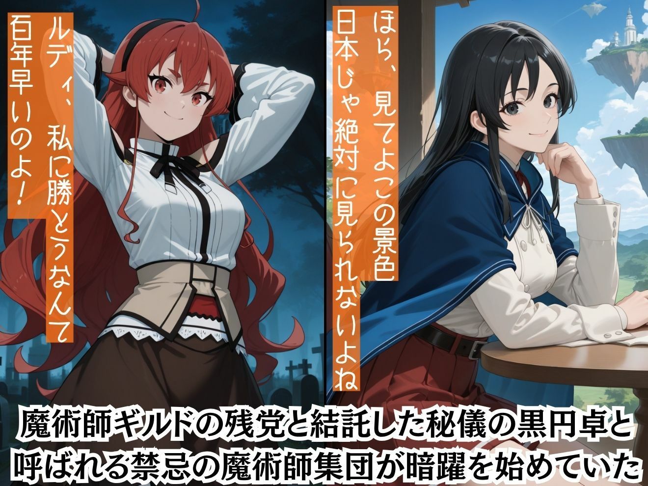 もしも可憐で誇り高きヒロイン達を強●的に●●の力で着せ替え人形に堕として弄んだら？無職転●編 - サンプル画像 2