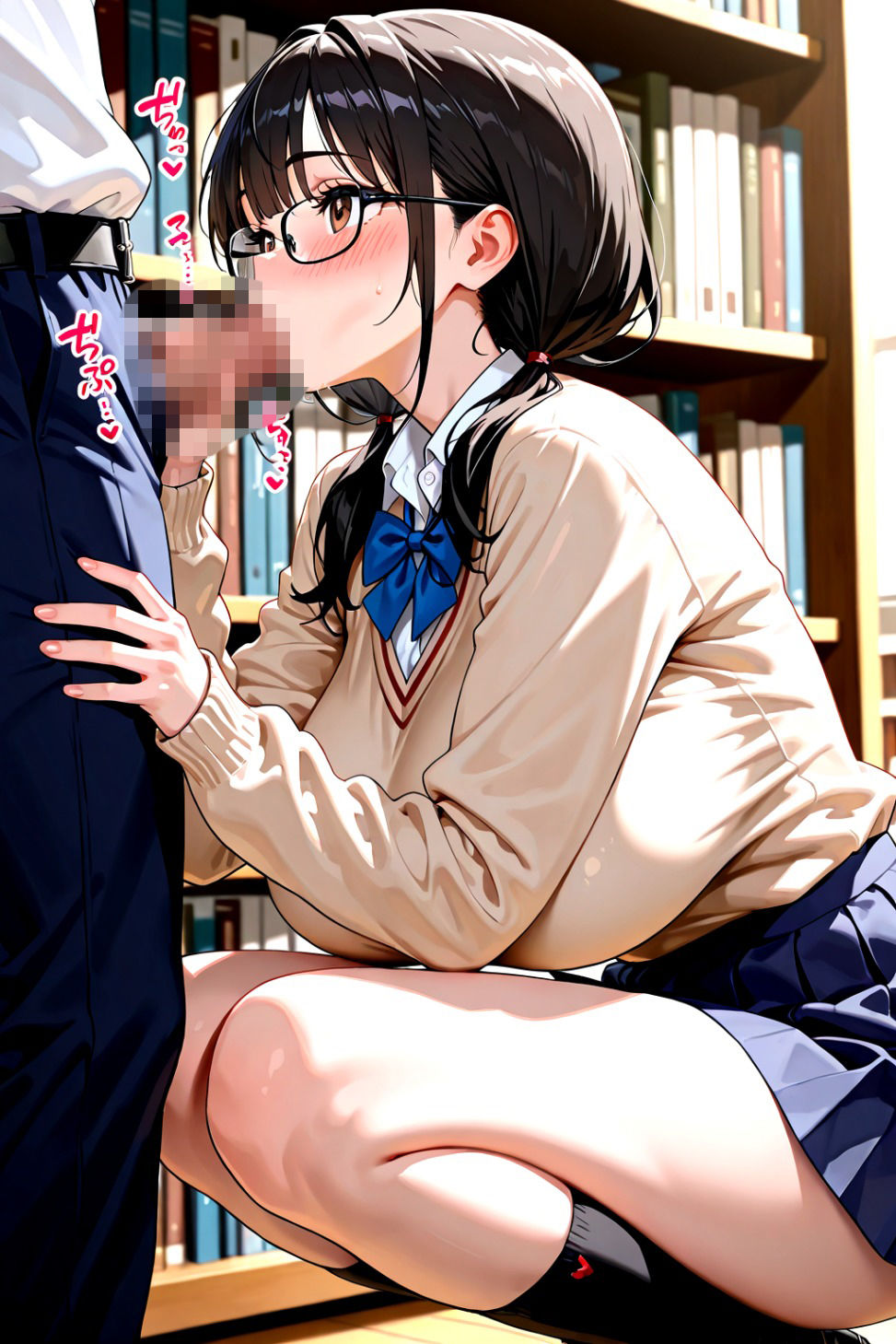 放課後、図書室、物陰で。 - サンプル画像 6