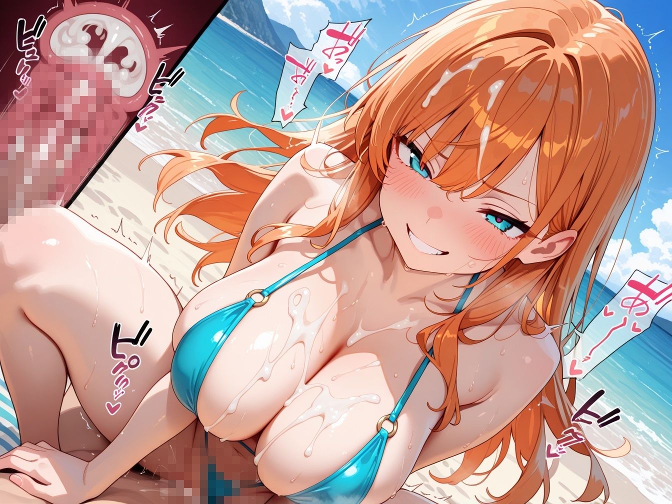 清楚系爆乳ギャルがリゾート地で性欲解放〜昇天〜汗だく生ハメセックス - サンプル画像 4