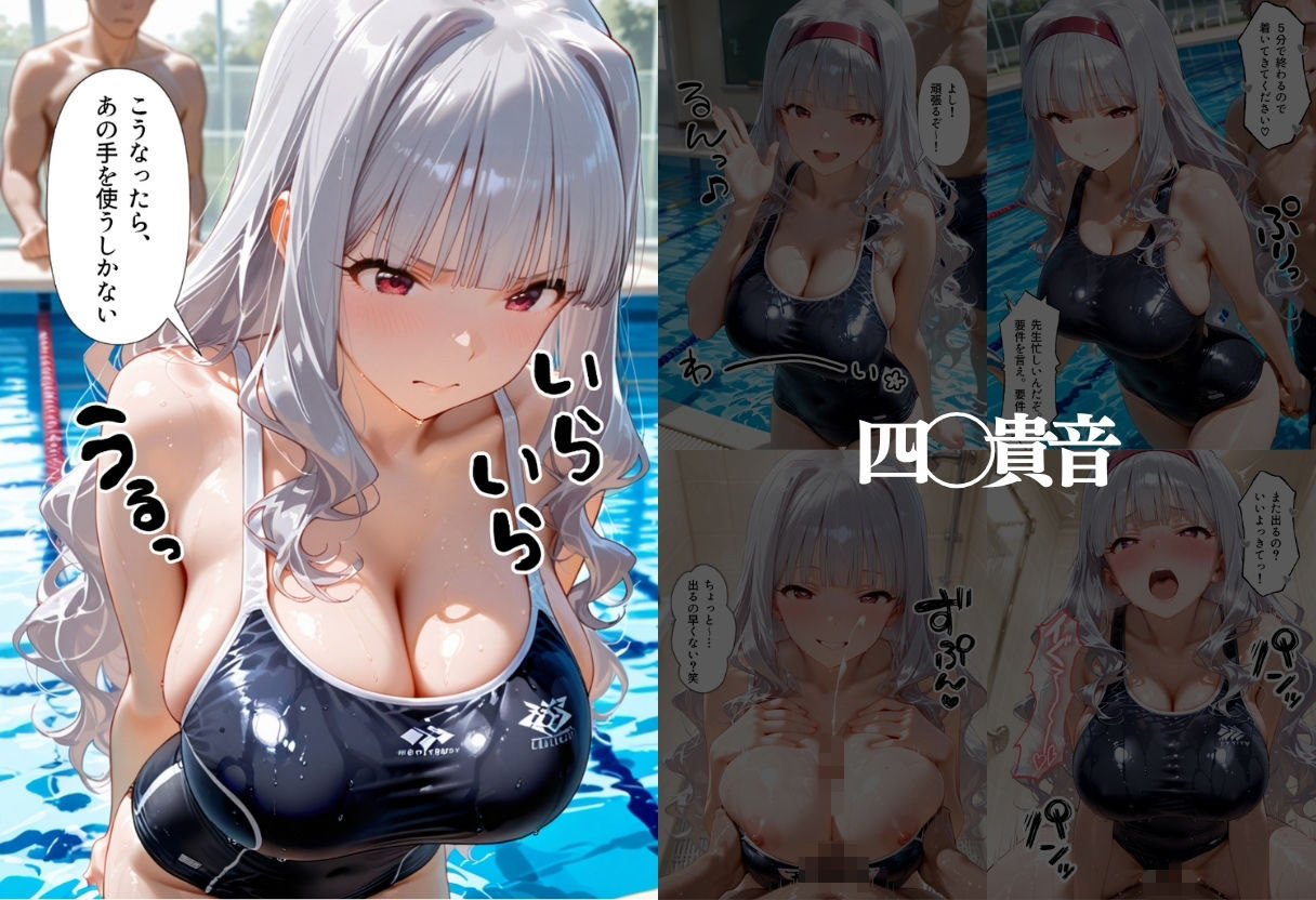 先生！中出ししていいから水泳のテスト合格にして？ ア●ドルマスター編 - サンプル画像 2