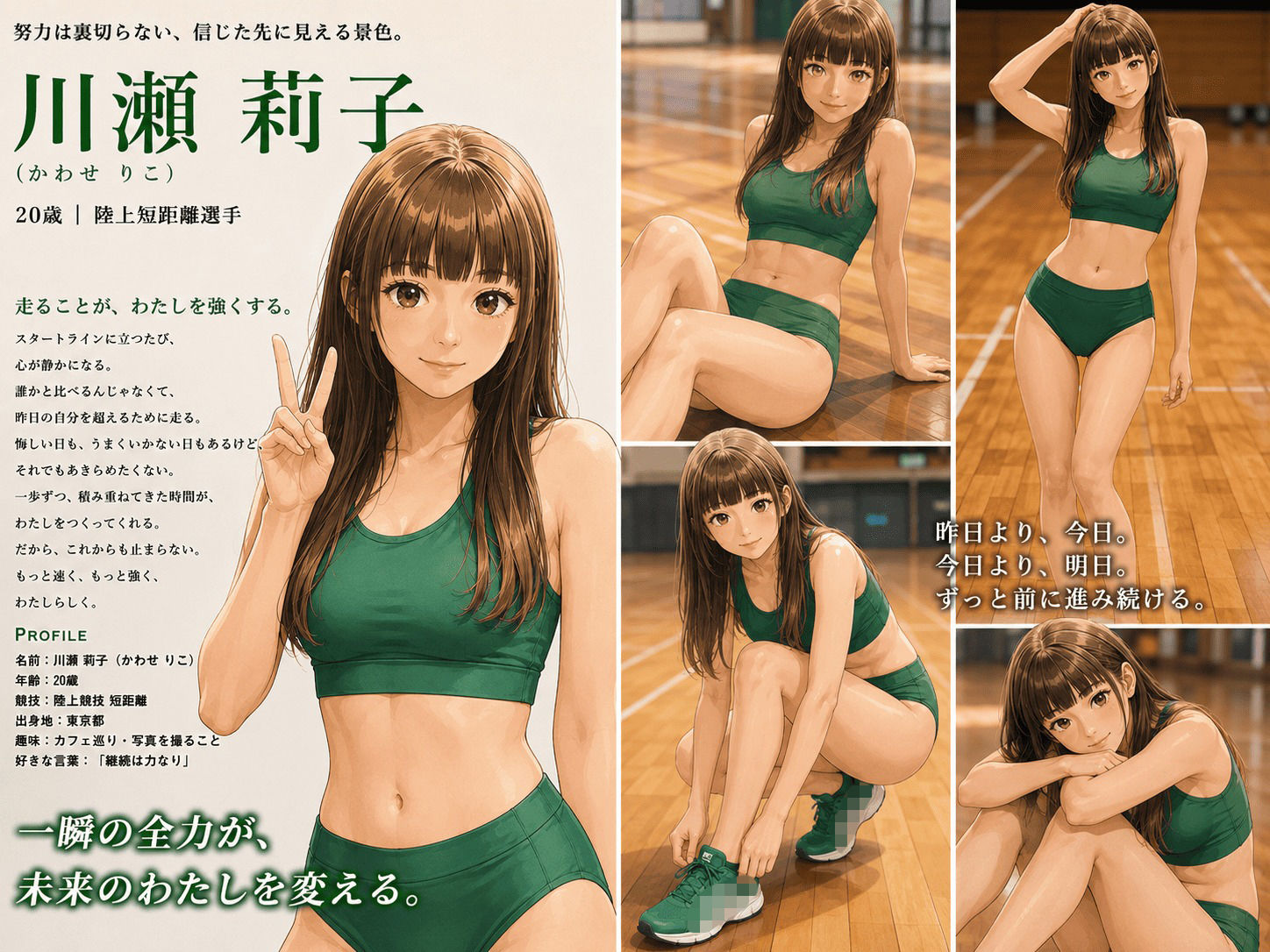 【CG】女子陸上部ヌードグラビア写真集 Vol.3 - サンプル画像 1