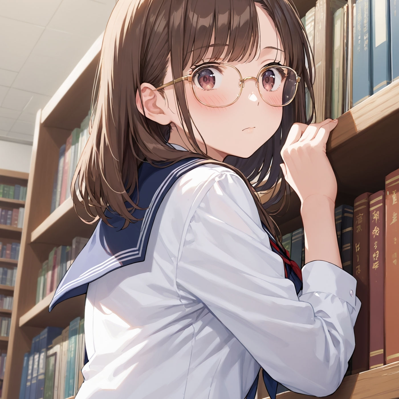 学園性活！図書委員と官能的な秘め事8【メガネ美少女の厳選CG280枚収録】スマホ向け - サンプル画像 2