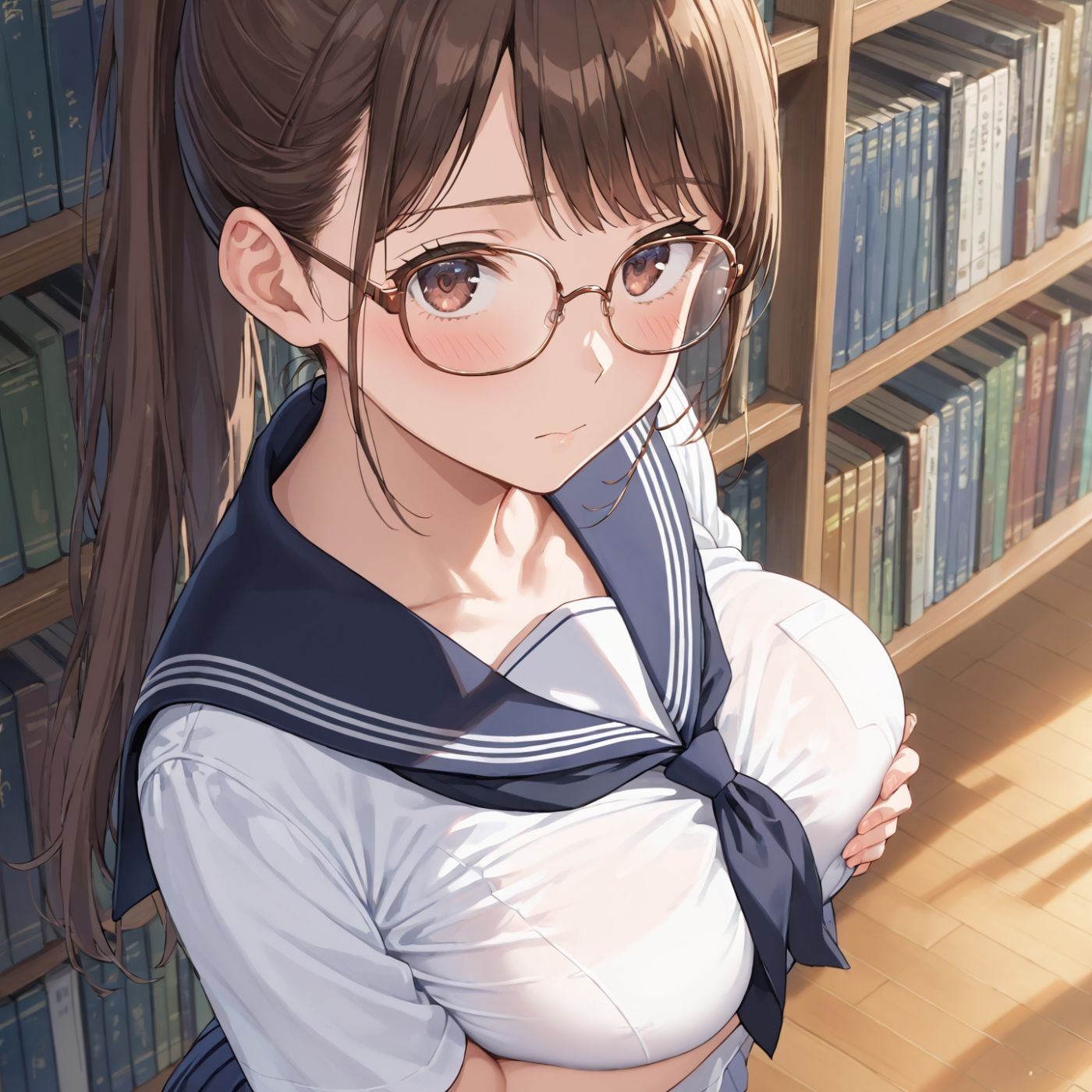 学園性活！図書委員と官能的な秘め事8【メガネ美少女の厳選CG280枚収録】スマホ向け - サンプル画像 5