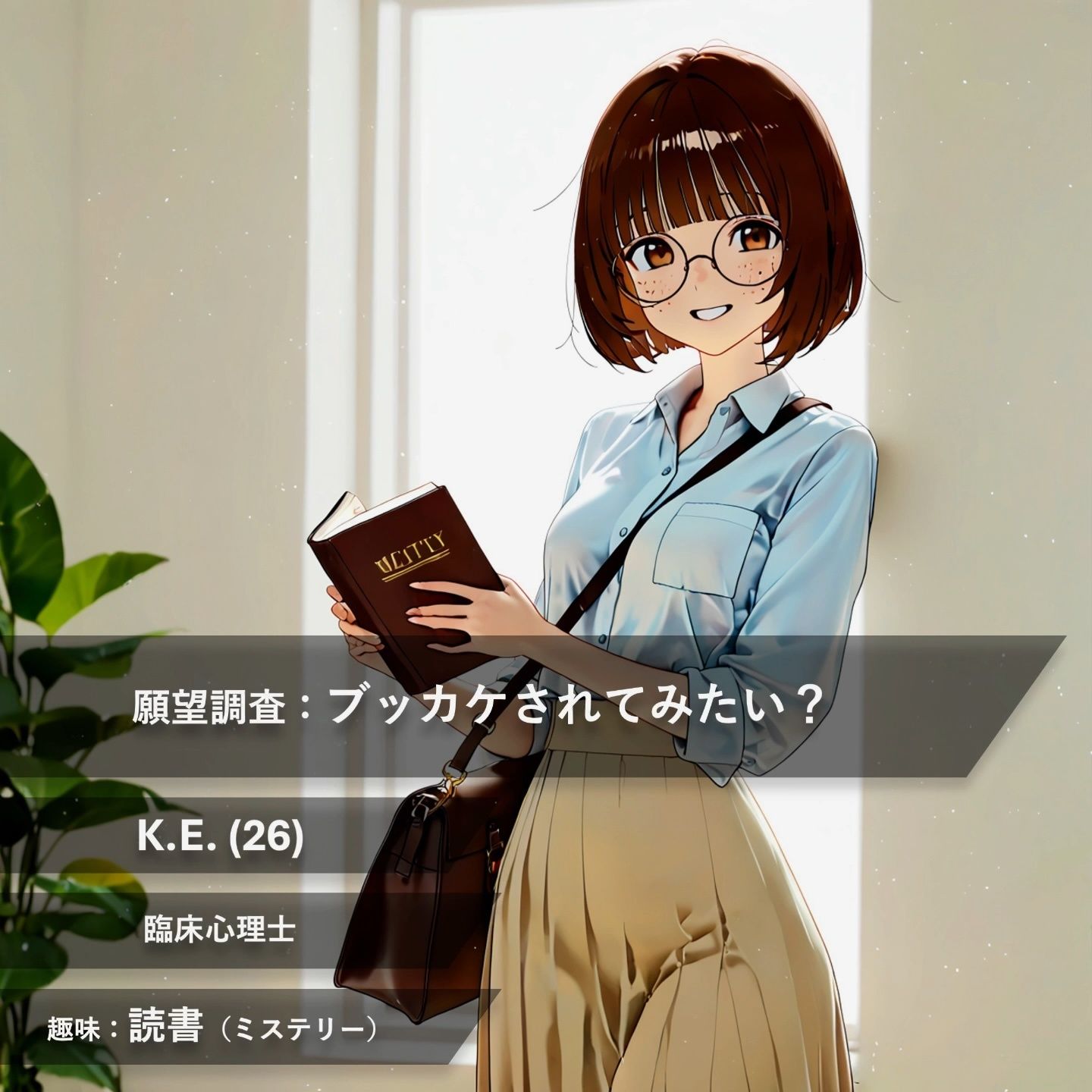 【フルボイス:約6分】文系才女の理性崩壊・ザーメンを舐めるだけの約束が…【実験的作品:願望時間と賢者時間＃5】 - サンプル画像 1