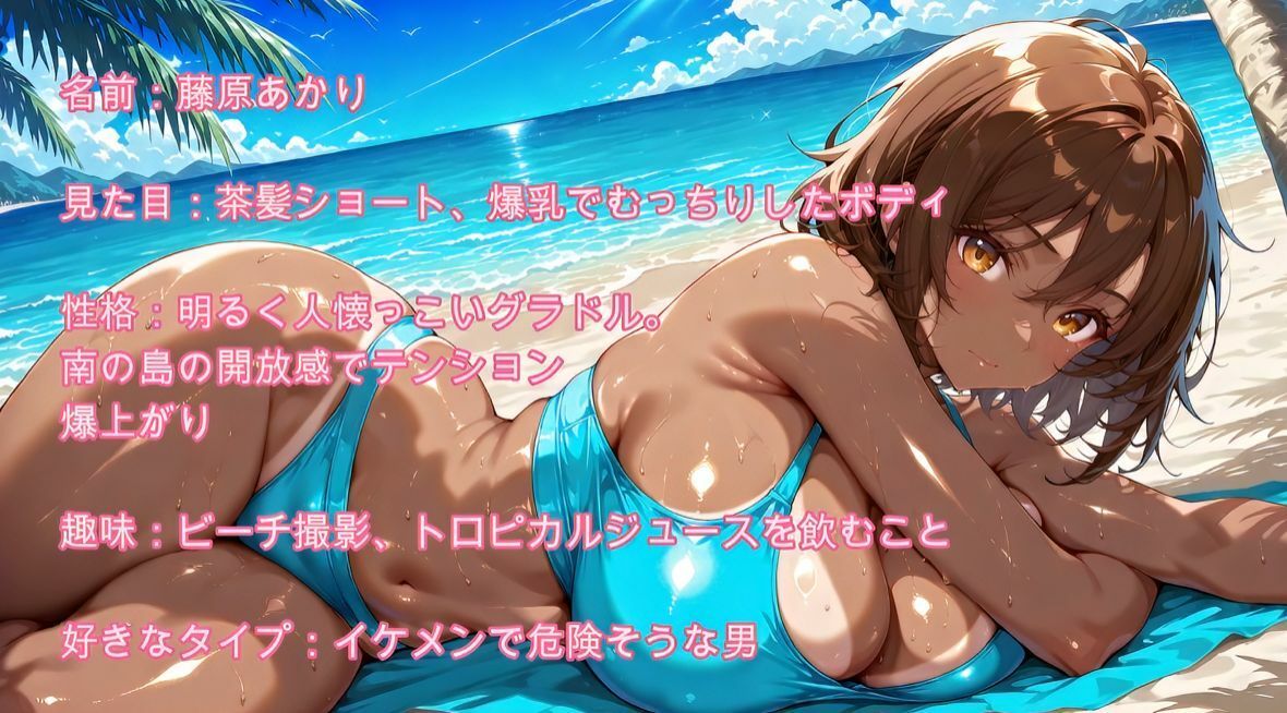 【4K】爆乳グラドルと南の島で汗だくセックス - サンプル画像 5