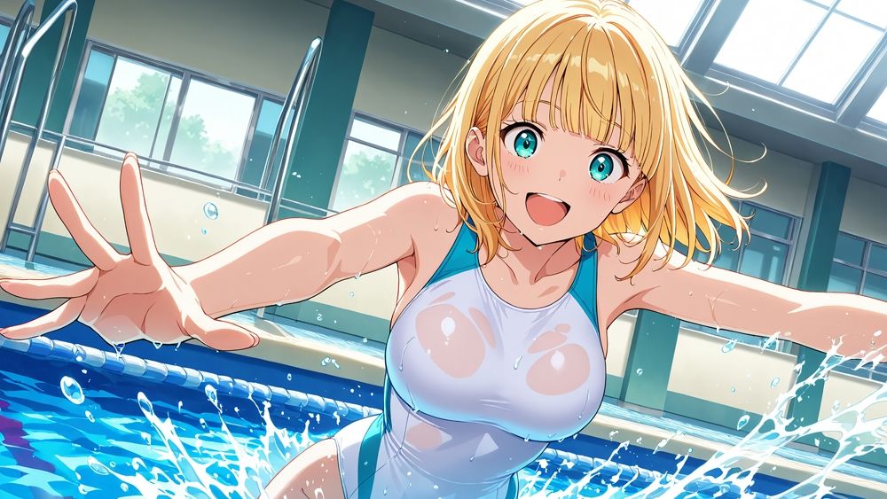 名門女子校の白スク水姉妹が新任水泳コーチに孕ませ調教【4K】 - サンプル画像 4