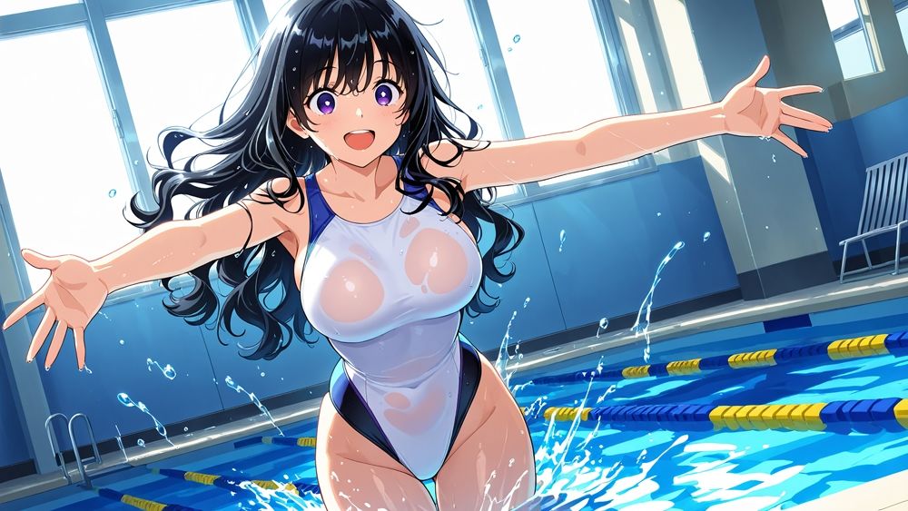 名門女子校の白スク水姉妹が新任水泳コーチに孕ませ調教【4K】 - サンプル画像 5