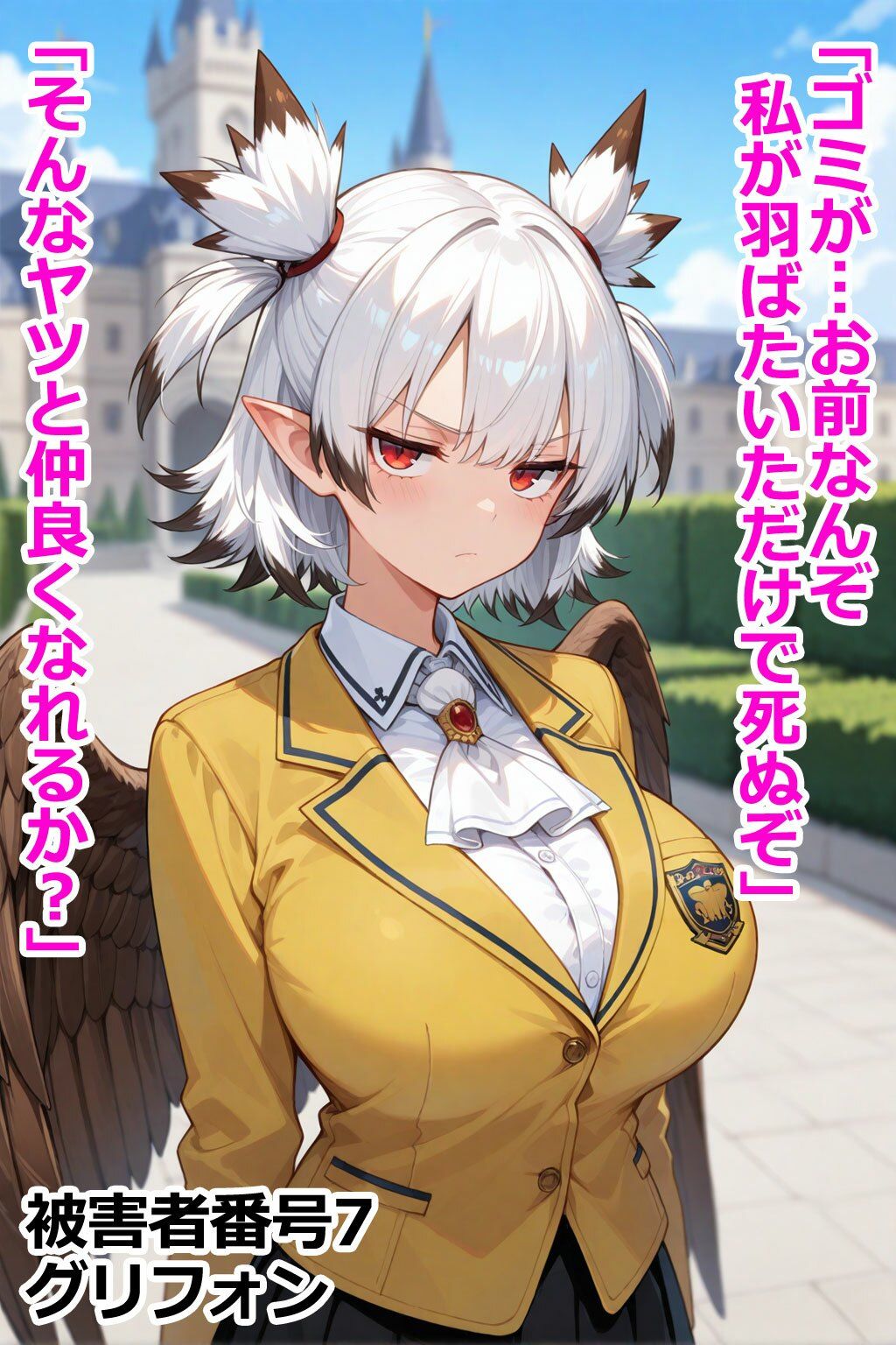 巨乳モンスター娘レ〇プ事件被害者録 即出し2コマ - サンプル画像 4