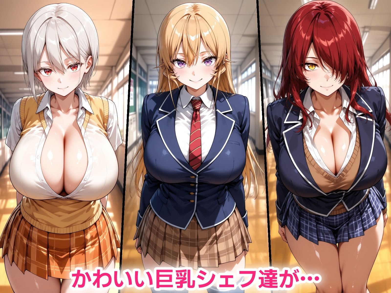 催●おじさんに寝取られる！巨乳シェフたち〜全員メス堕ち・孕ませ〜 - サンプル画像 1