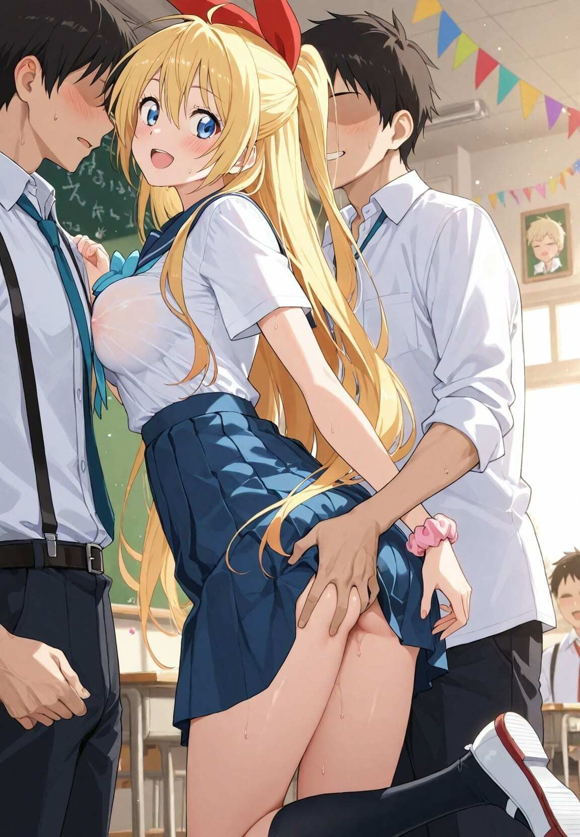 文化祭で清楚彼女が「クラス全員の孕ませ権利譲渡」で肉便器になるまで ニ〇コイ - サンプル画像 1