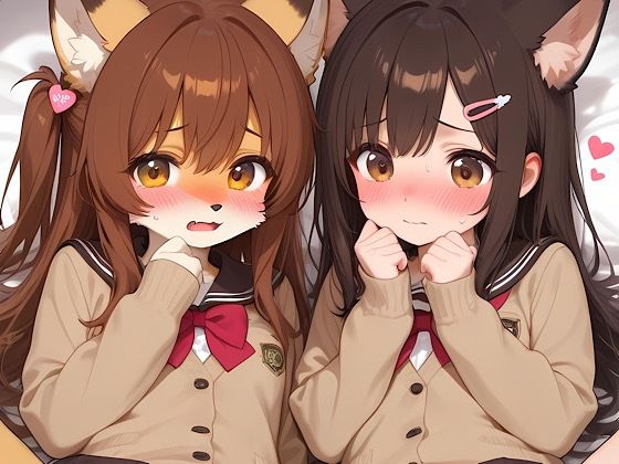 【AI・100枚】獣ヶ盛女学院の生徒たち1，2，3【計100枚】【ケモノ獣耳女学院ぱんつ】