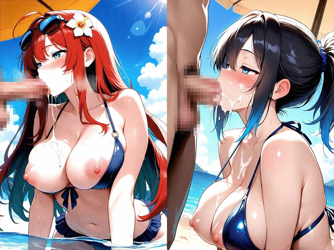 海水浴場の誘惑お姉さんには勝てません！！ 夏の思い出が刺激的すぎ！  サービス精神が旺盛すぎる件 - サンプル画像 3