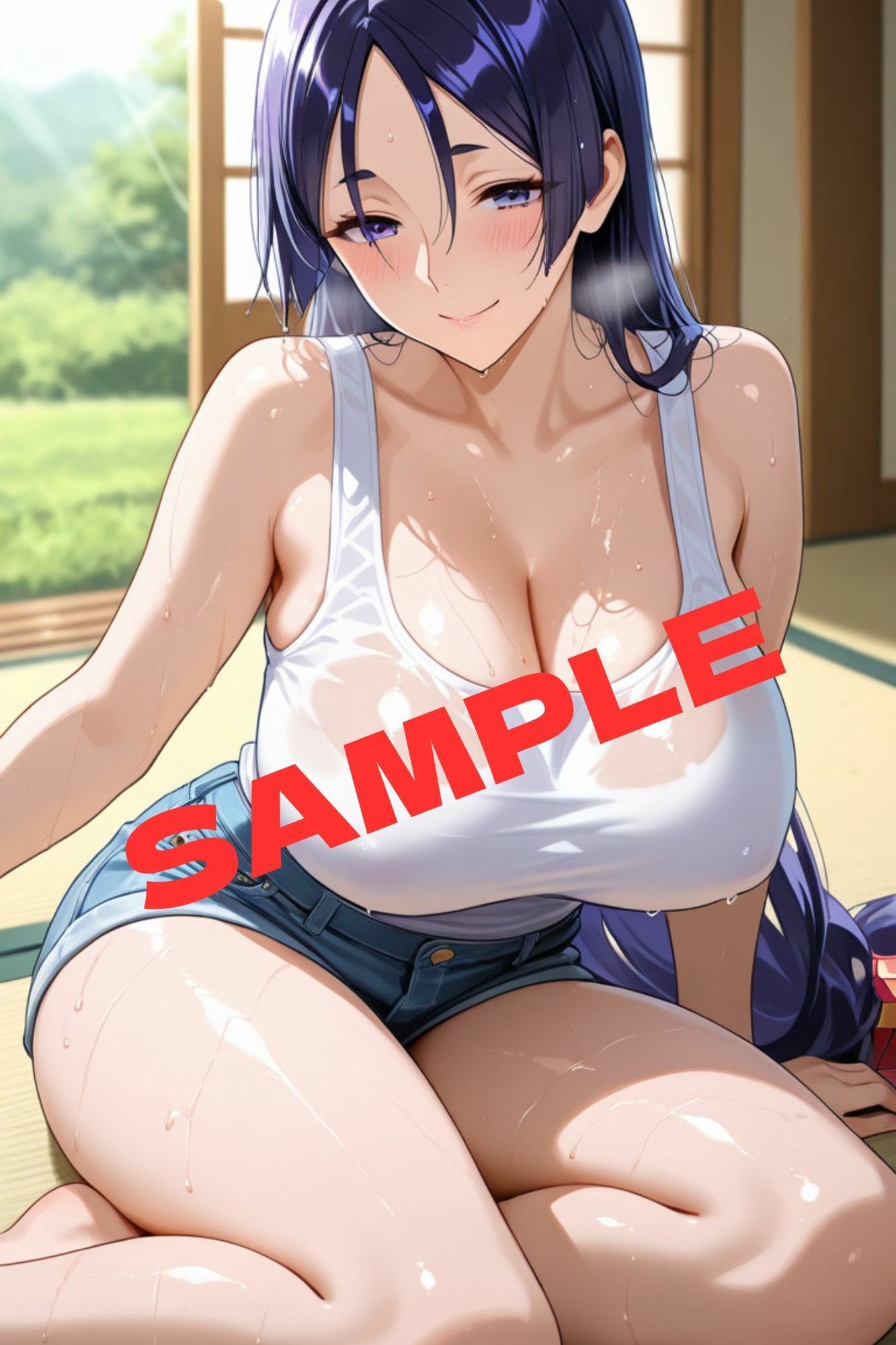 日本サー○ァント真夏の汗だくS○X - サンプル画像 1